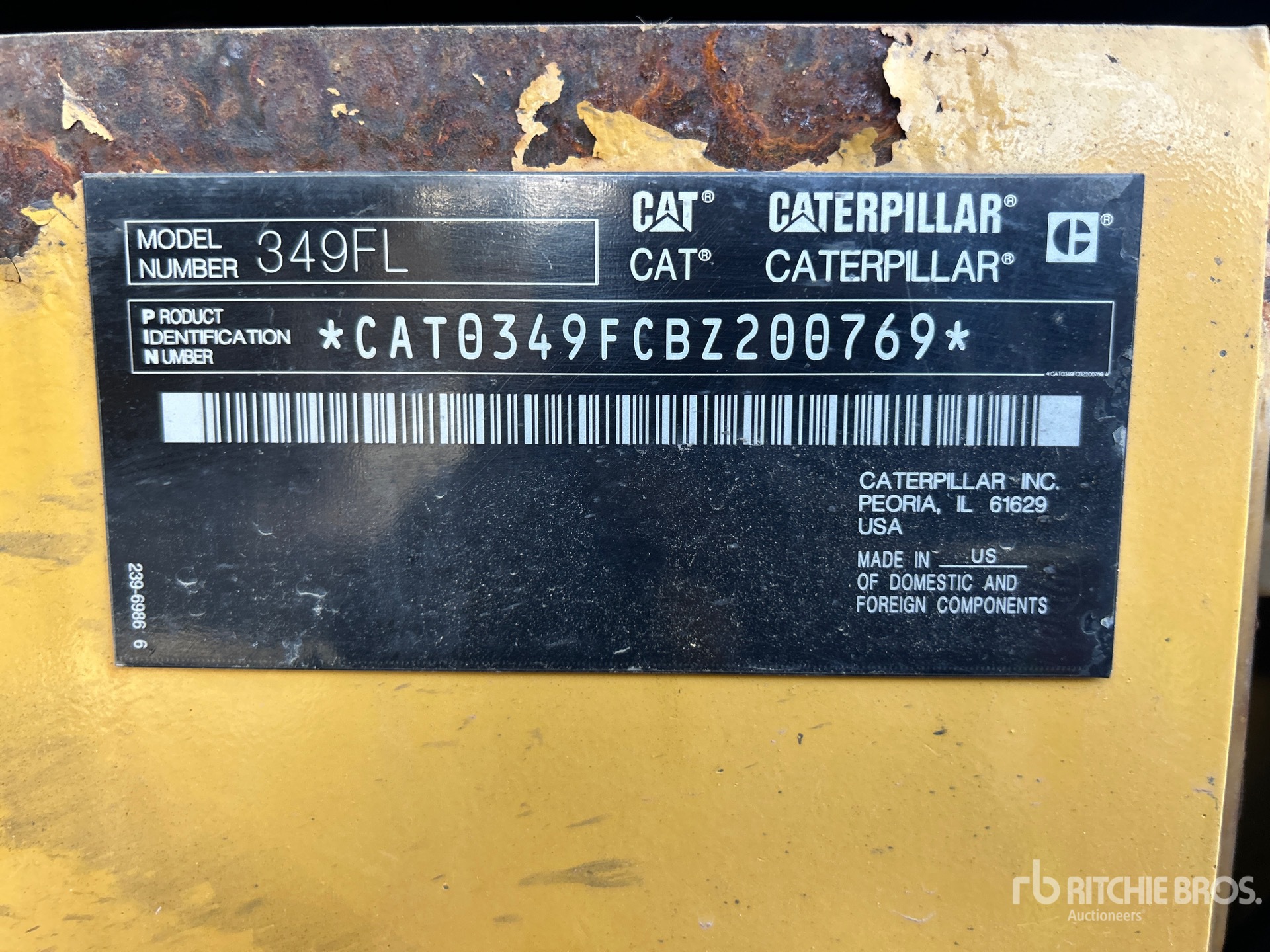 2016 Caterpillar 349F