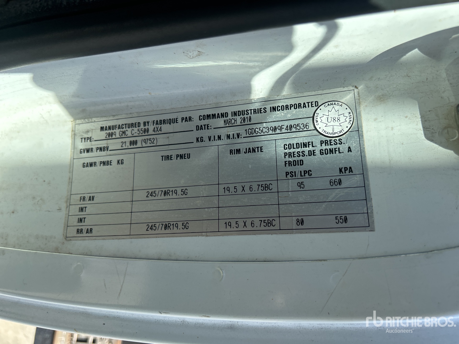 2009 GMC C5500