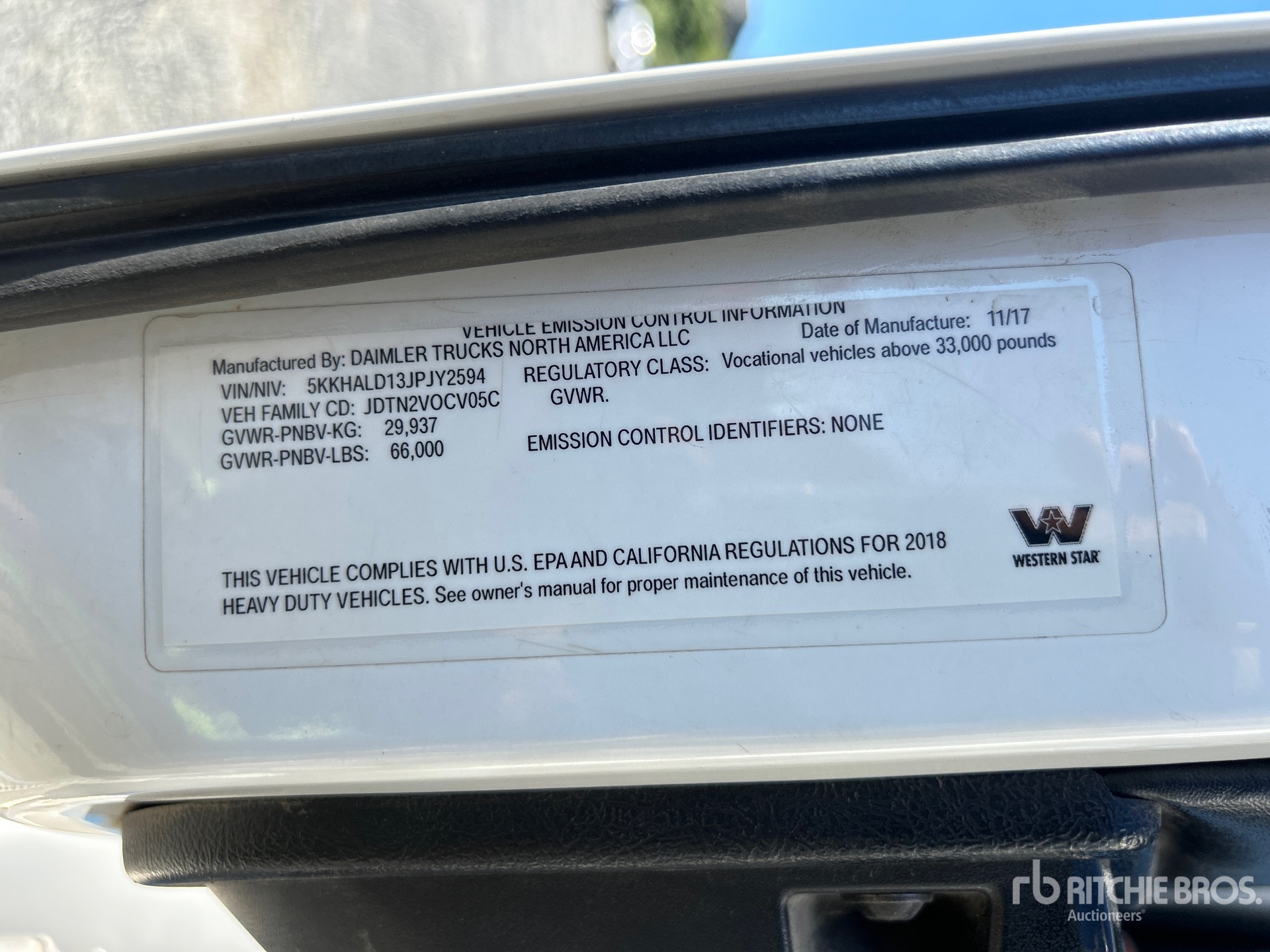 2018 Western Star 4900
