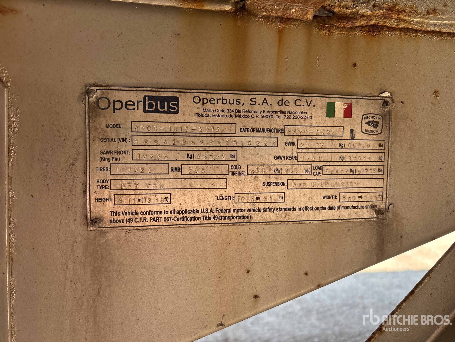 2022 Operbus 53 ft T/A