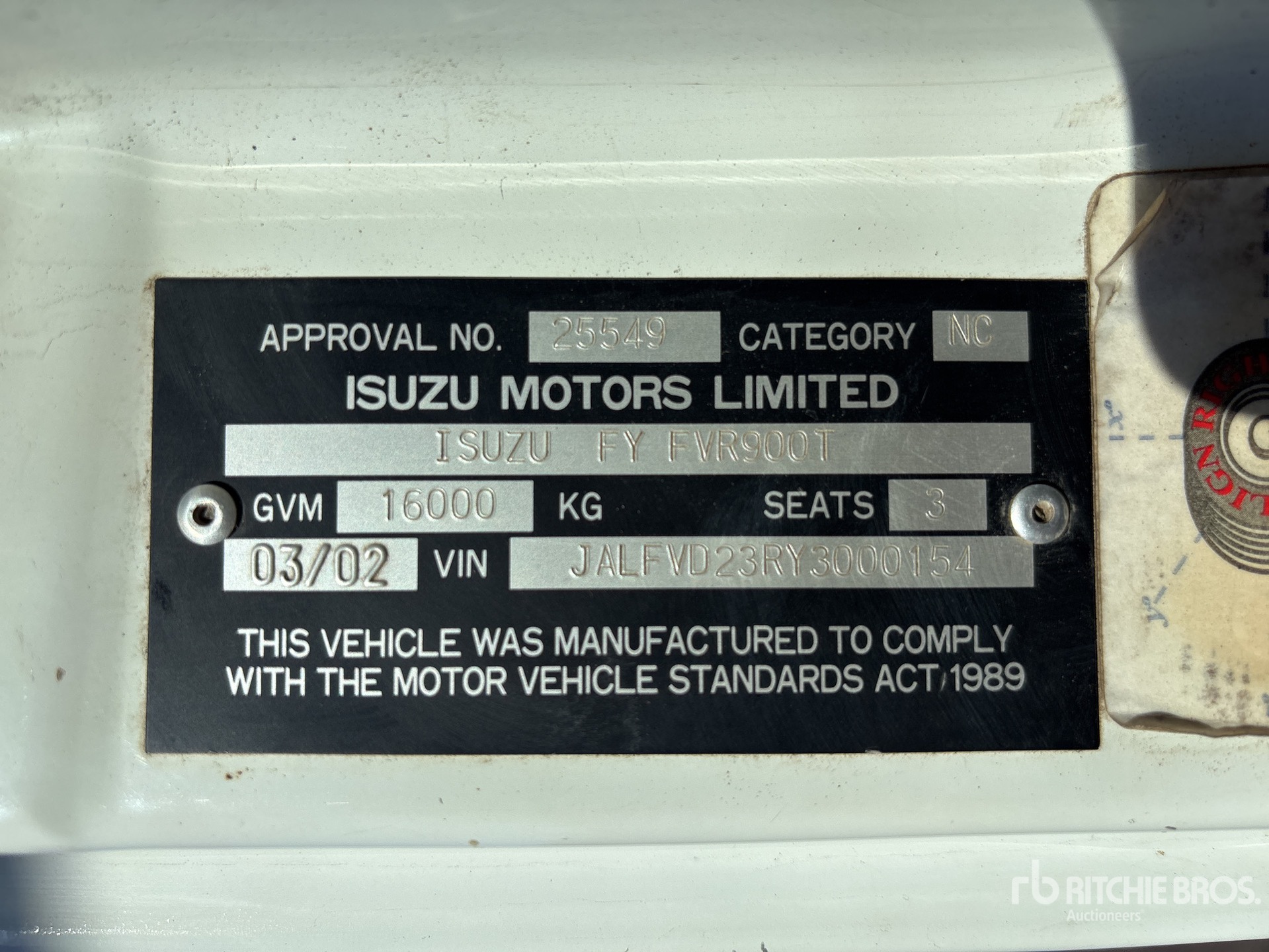 2002 Isuzu FVD950