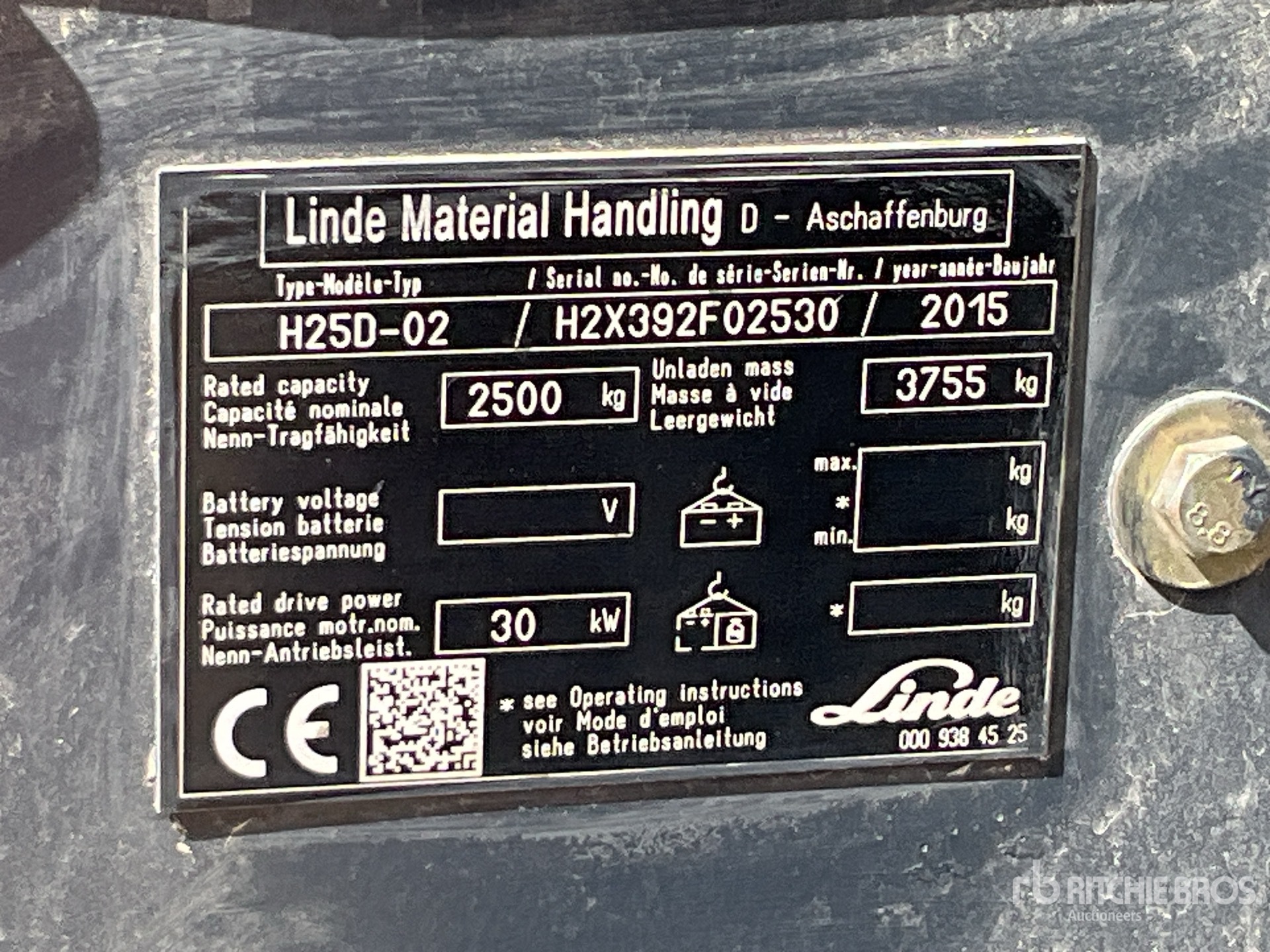 2015 Linde H25D02