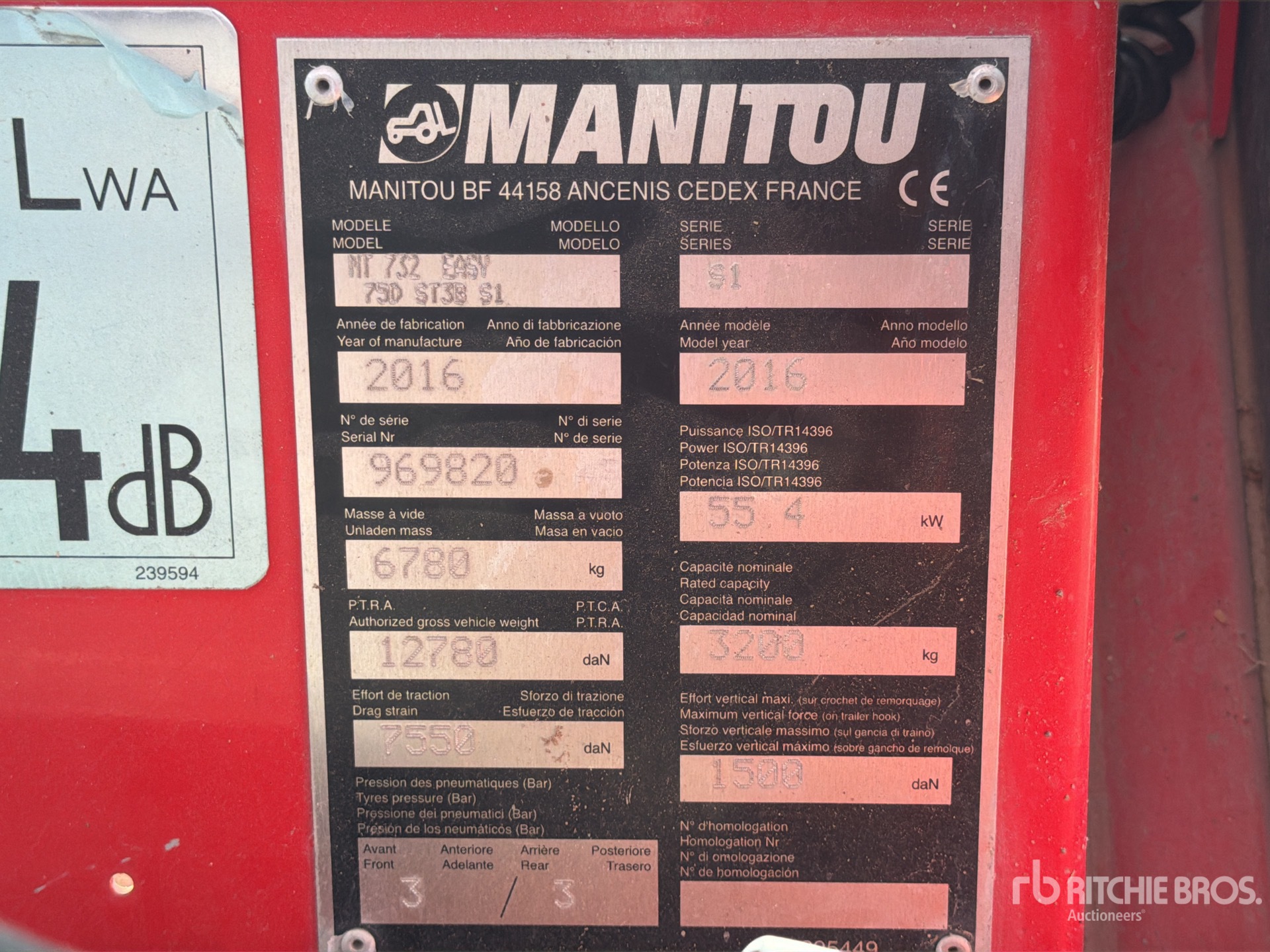 2016 Manitou MT732