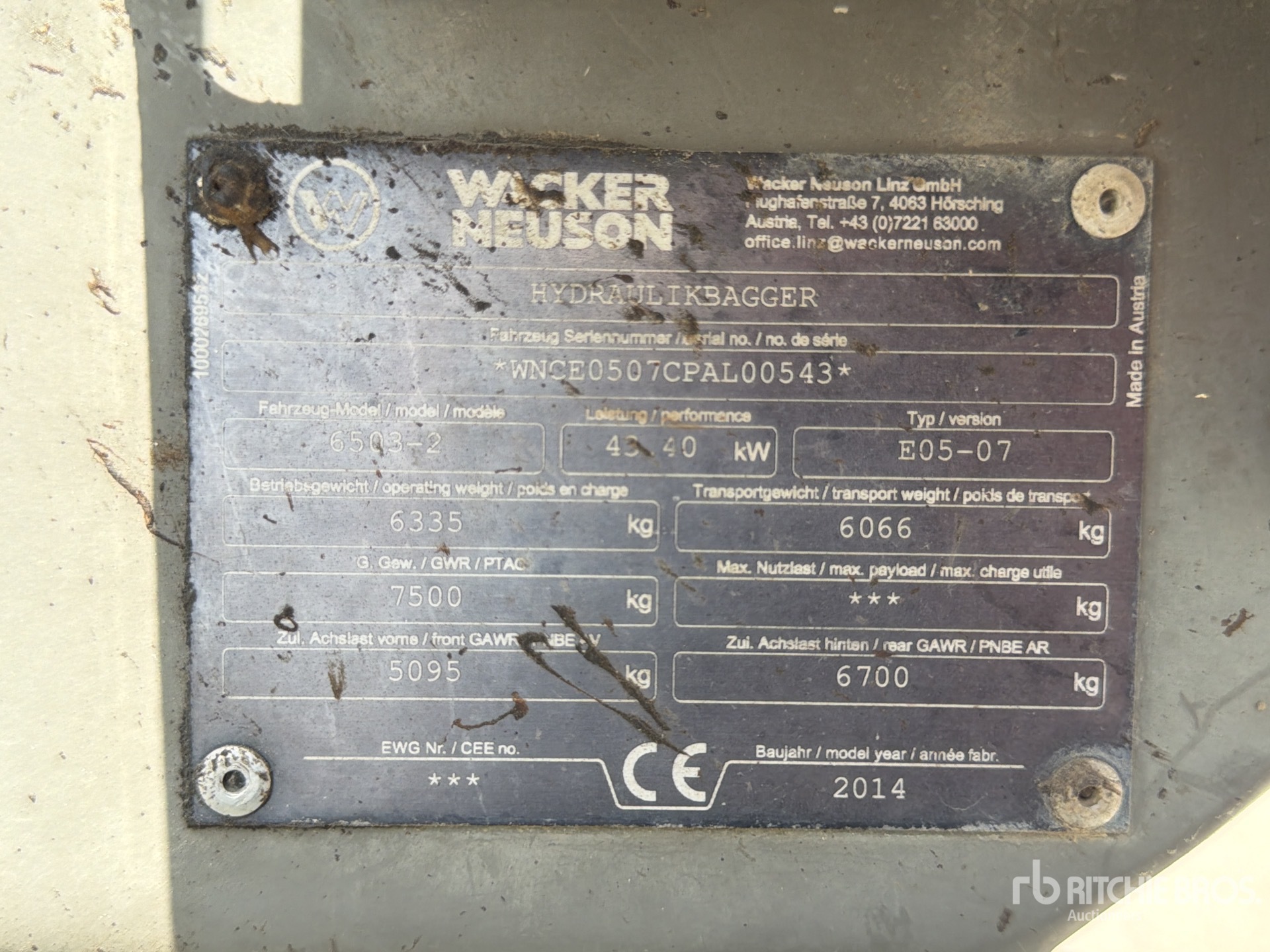 2014 Wacker Neuson 6503