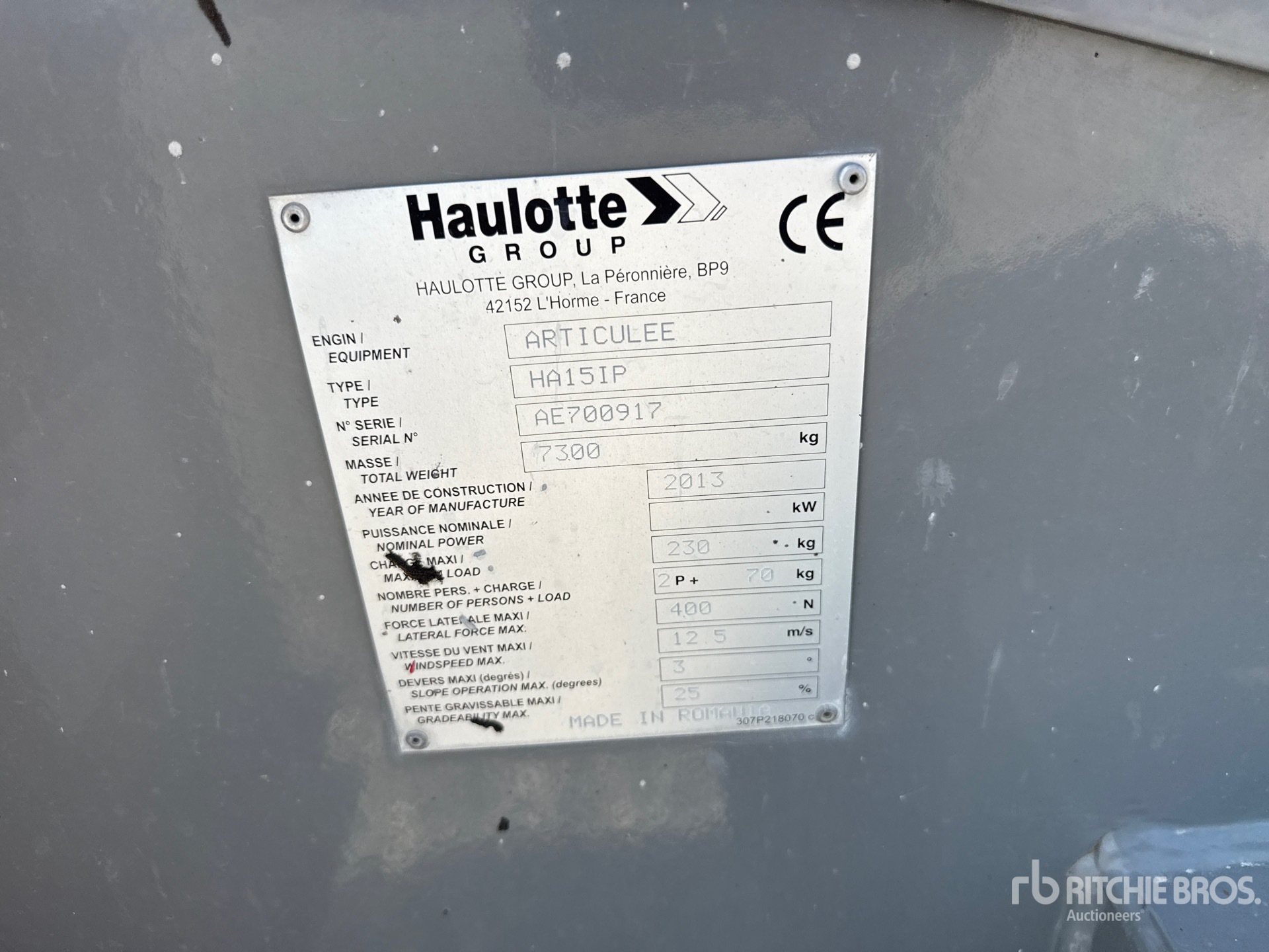 2013 Haulotte HA15IP