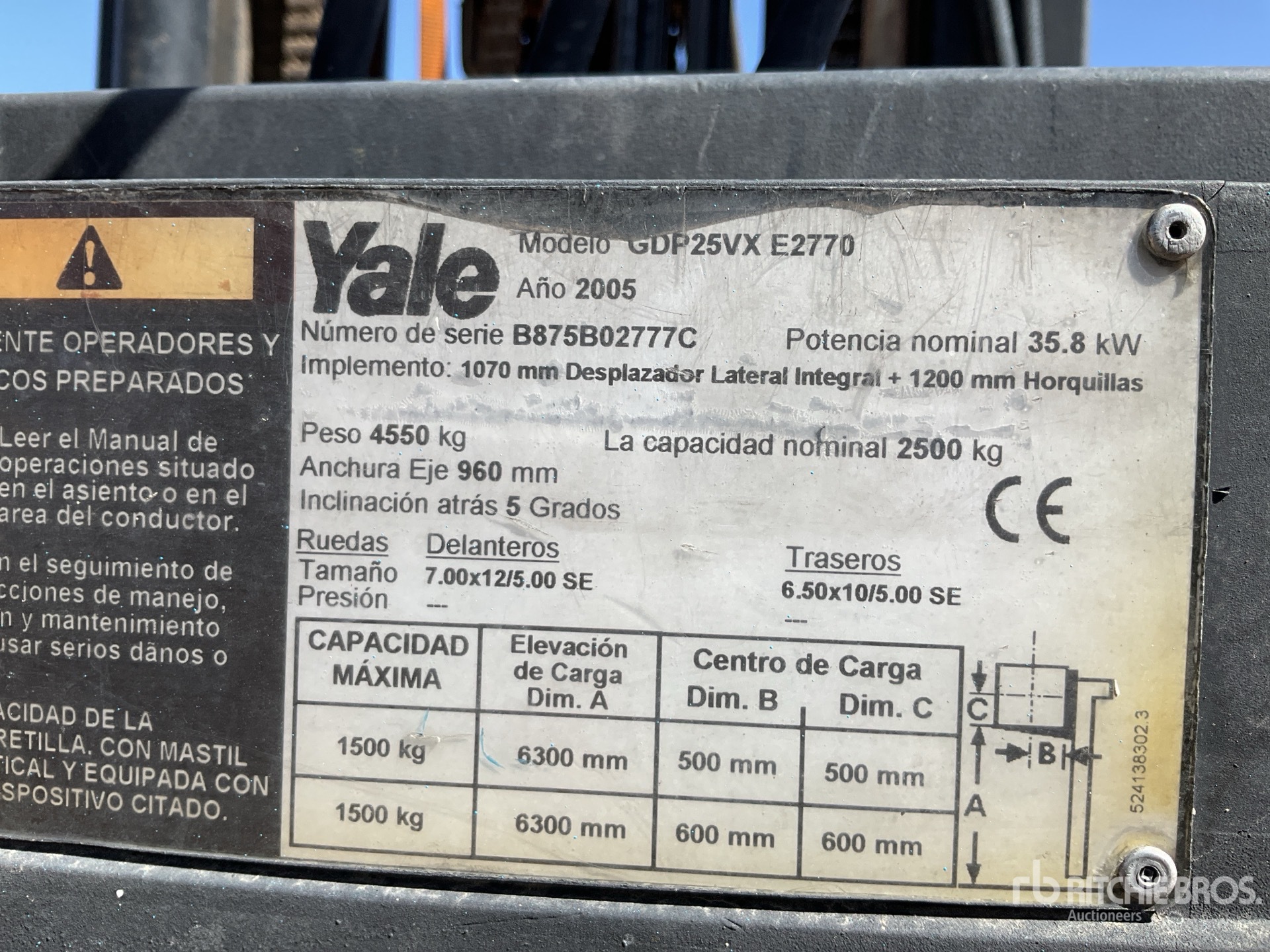 2005 Yale GDP25VX E2770