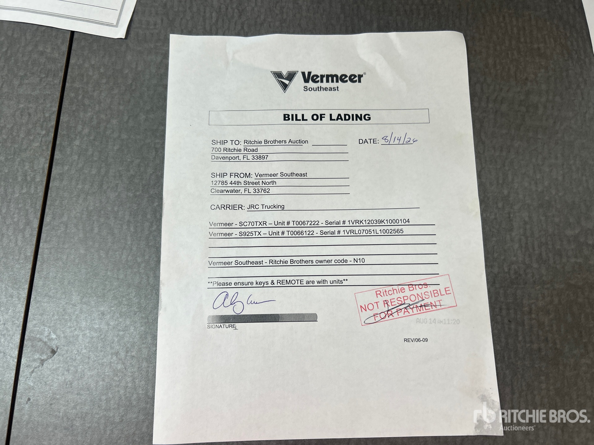 2019 Vermeer SC70TXR