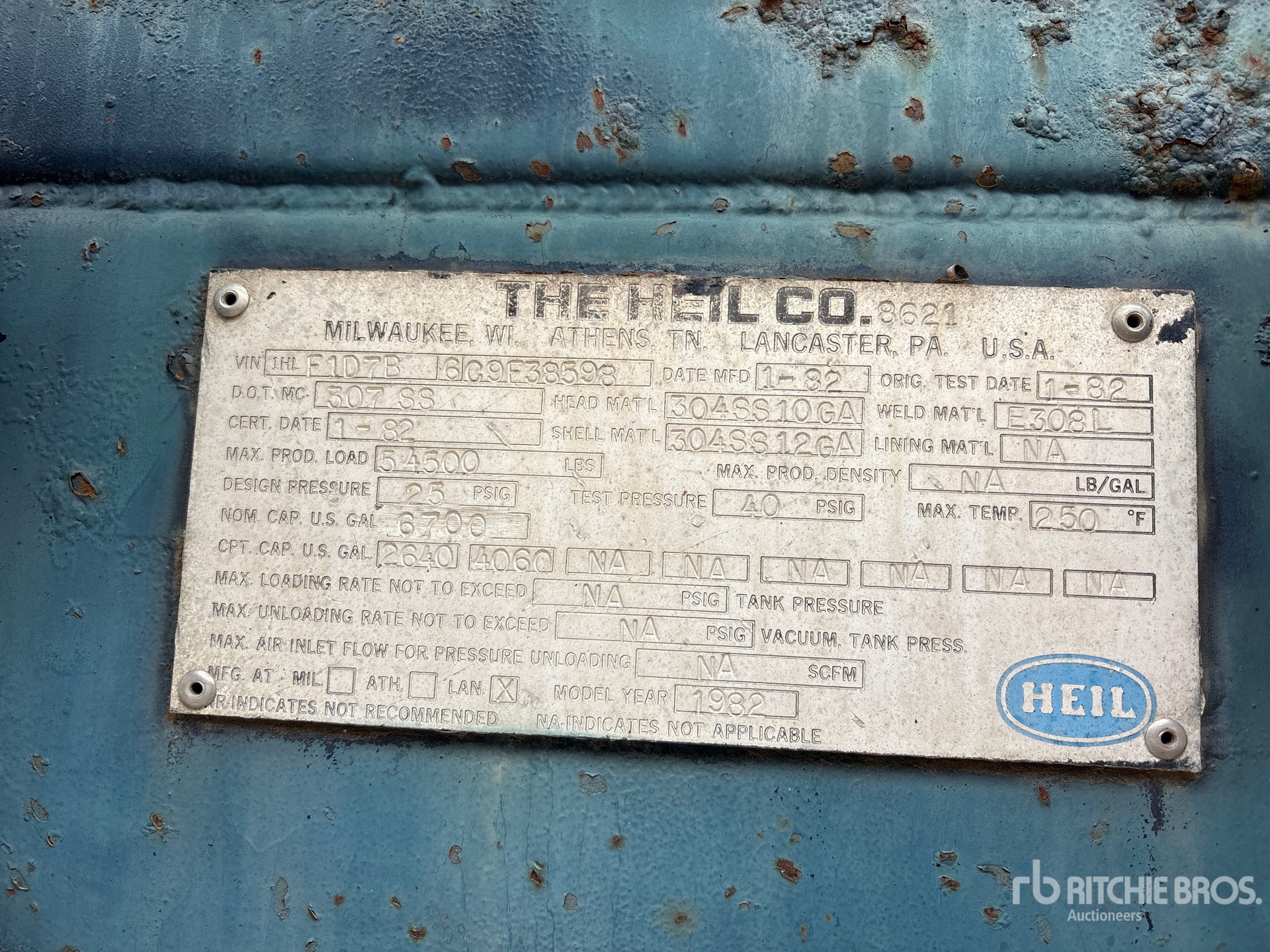 1982 Heil 6700 gal T/A