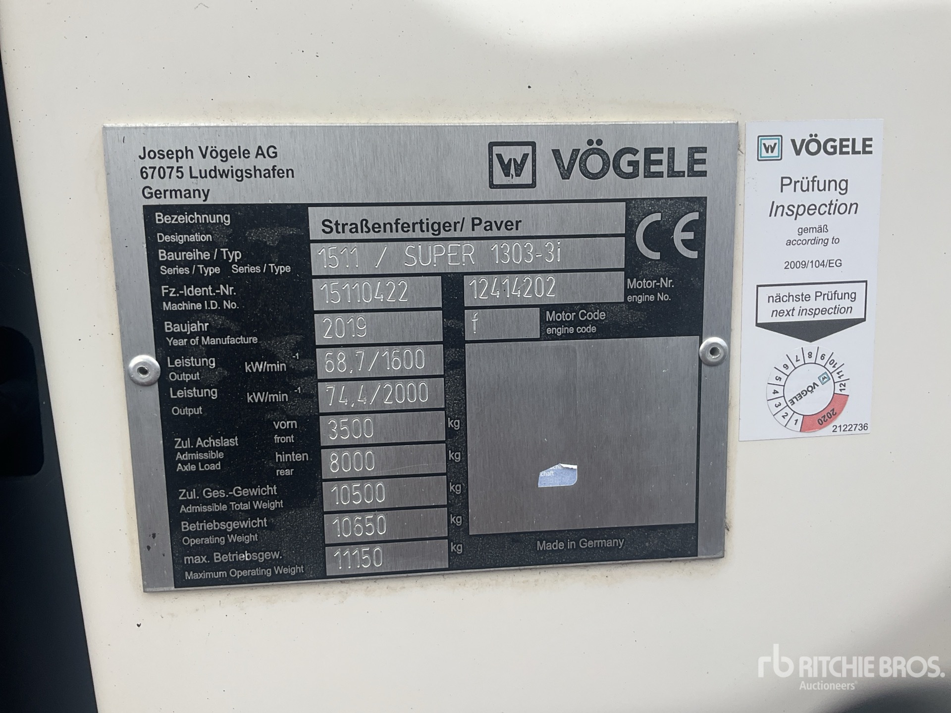 2019 Vögele SUPER 1303-3I