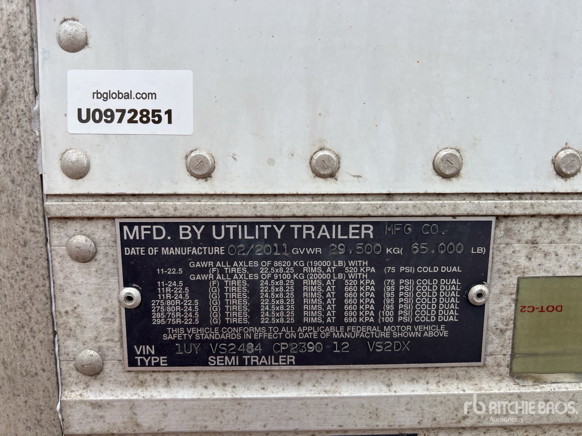 2012 Utility VS2DX