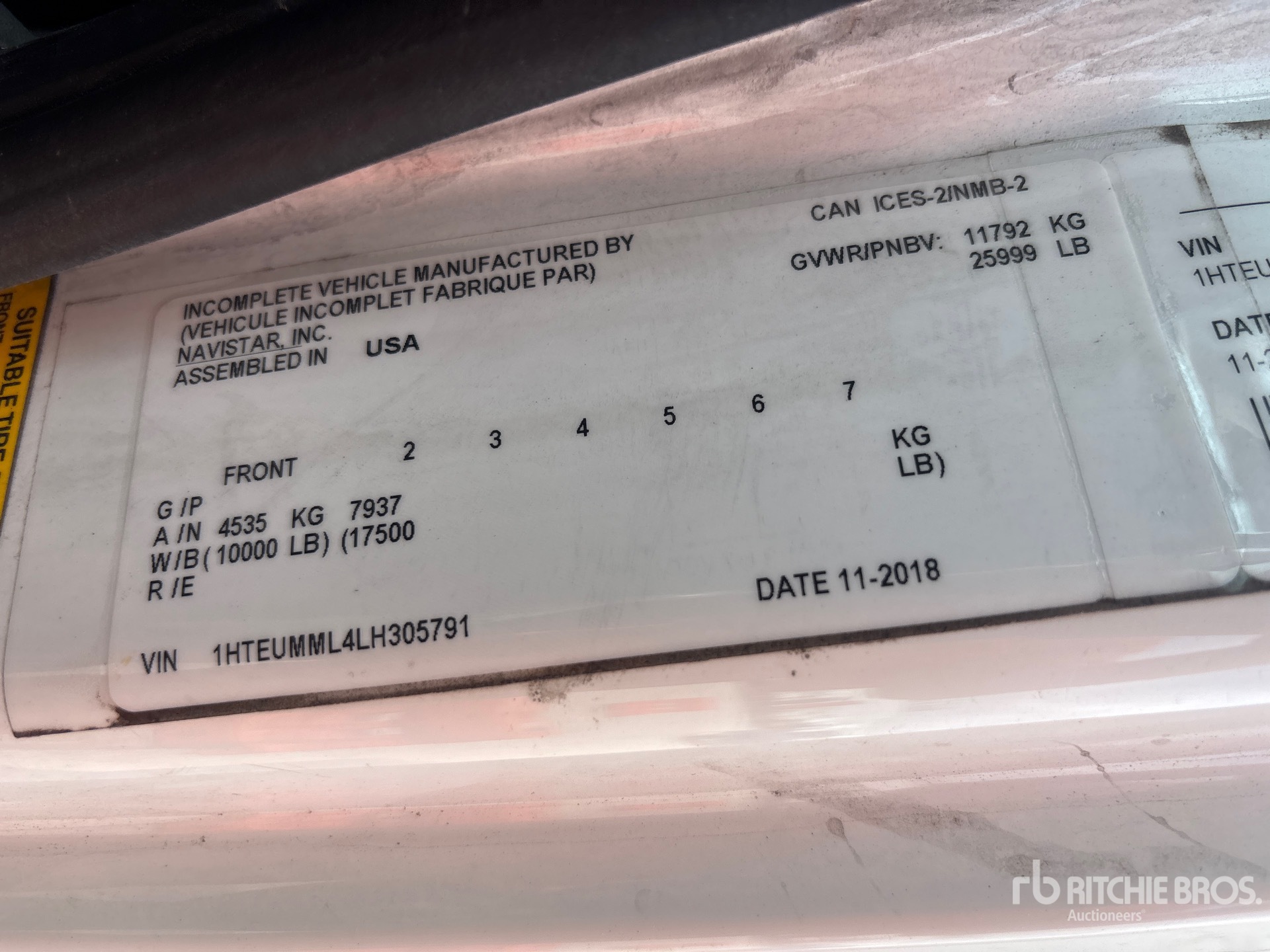 2020 International MV607