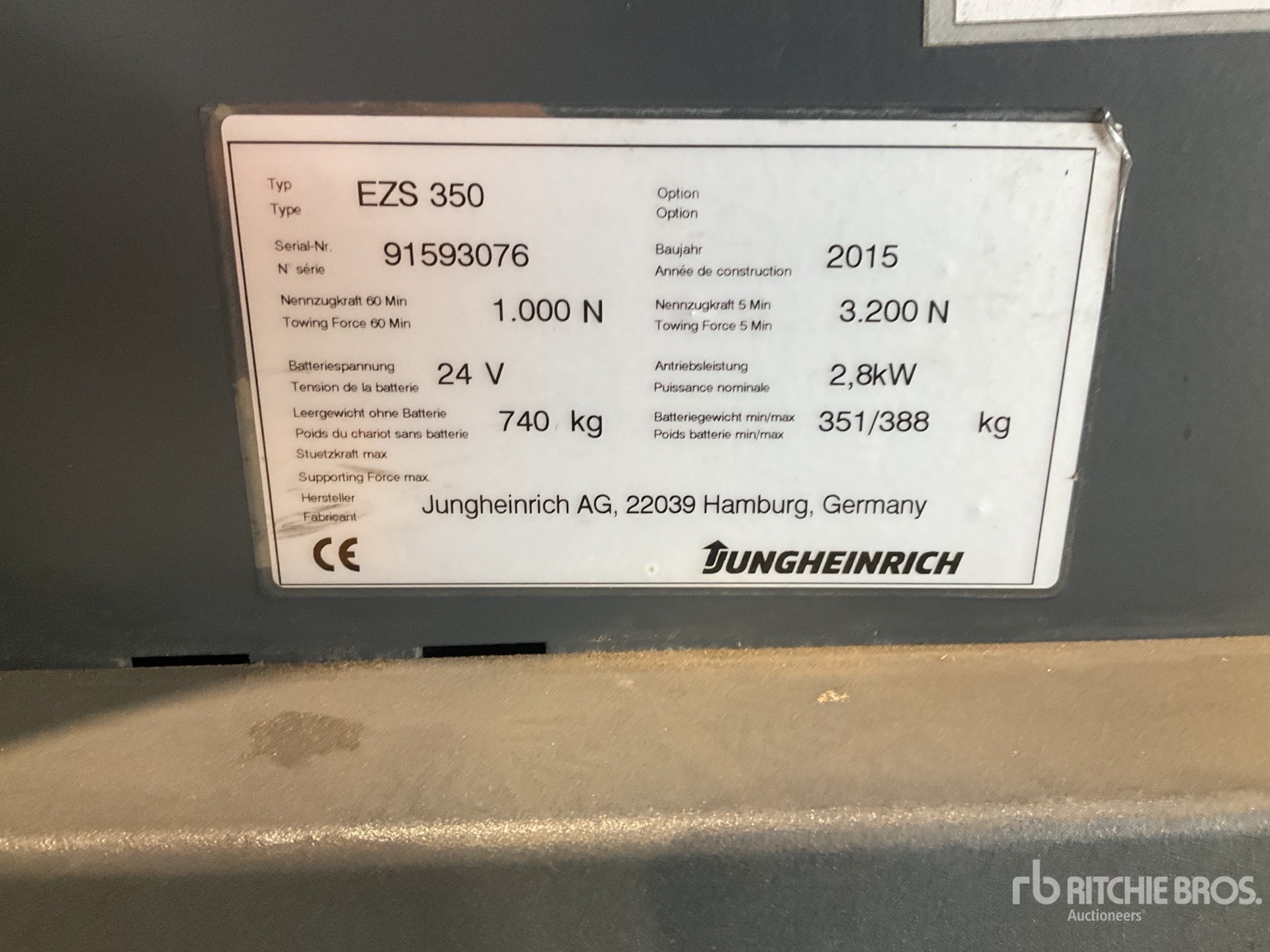 2015 Jungheinrich EZS350