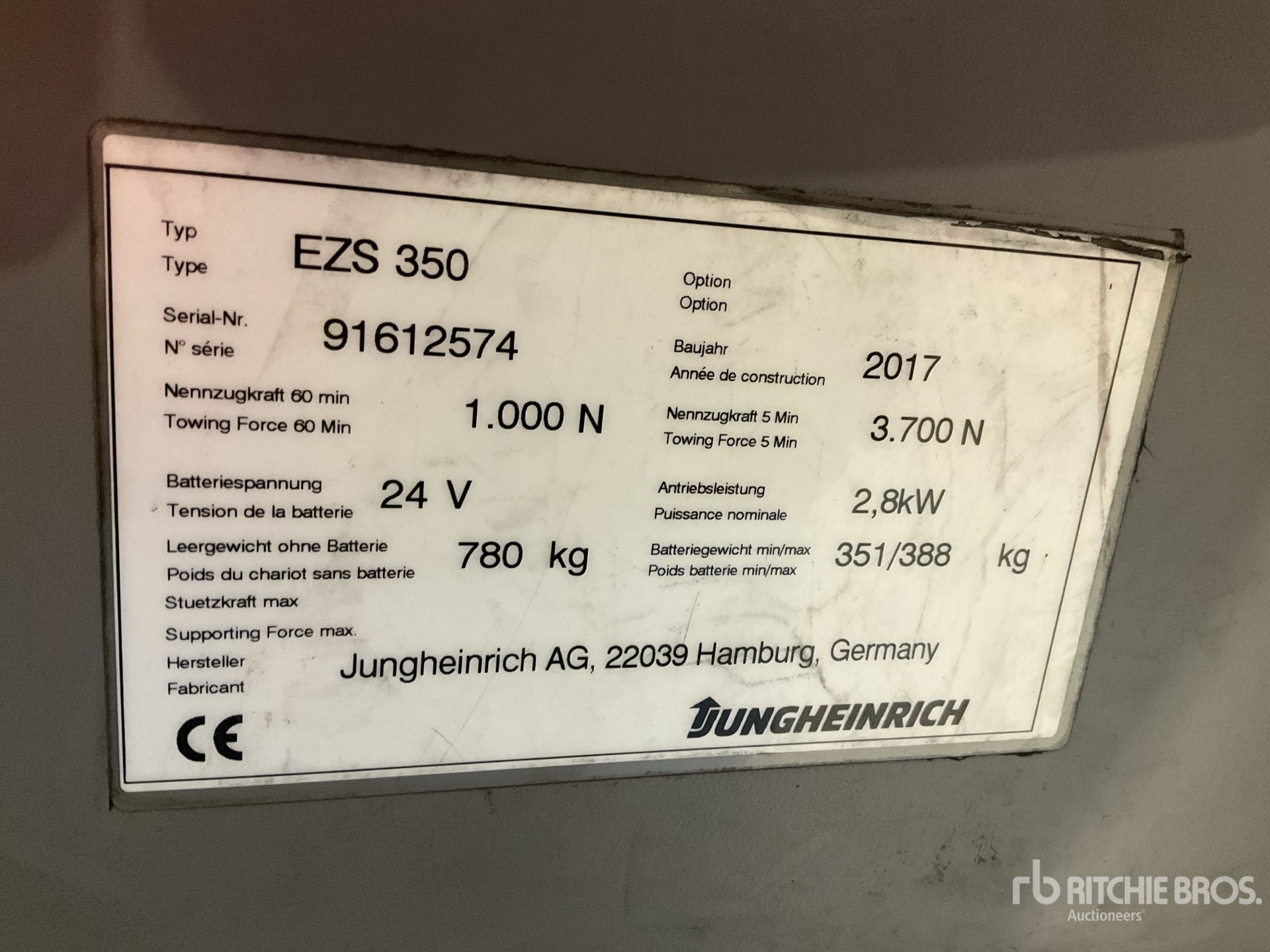 2017 Jungheinrich EZS350