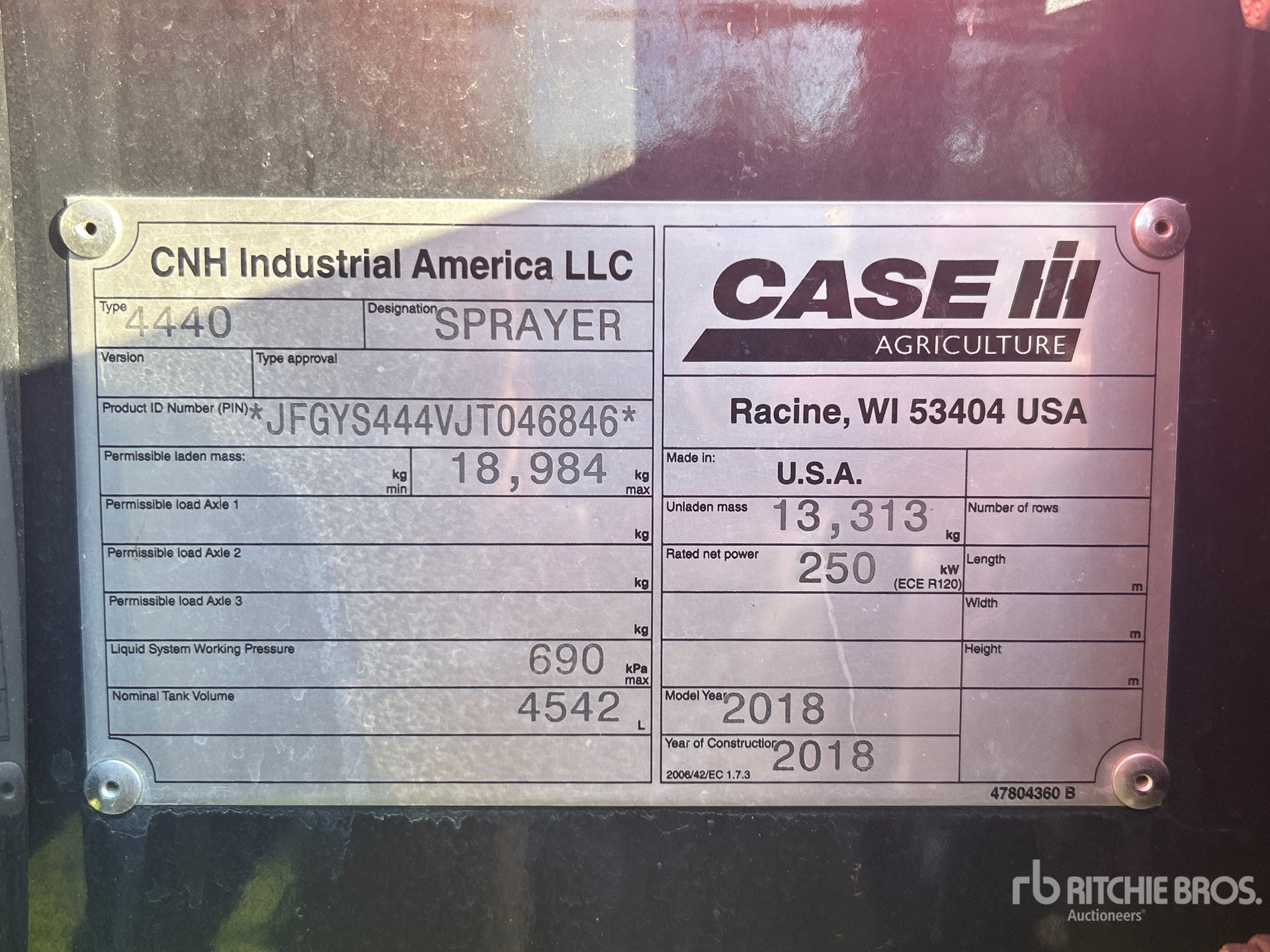 2018 Case Ih 4440 PATRIOT