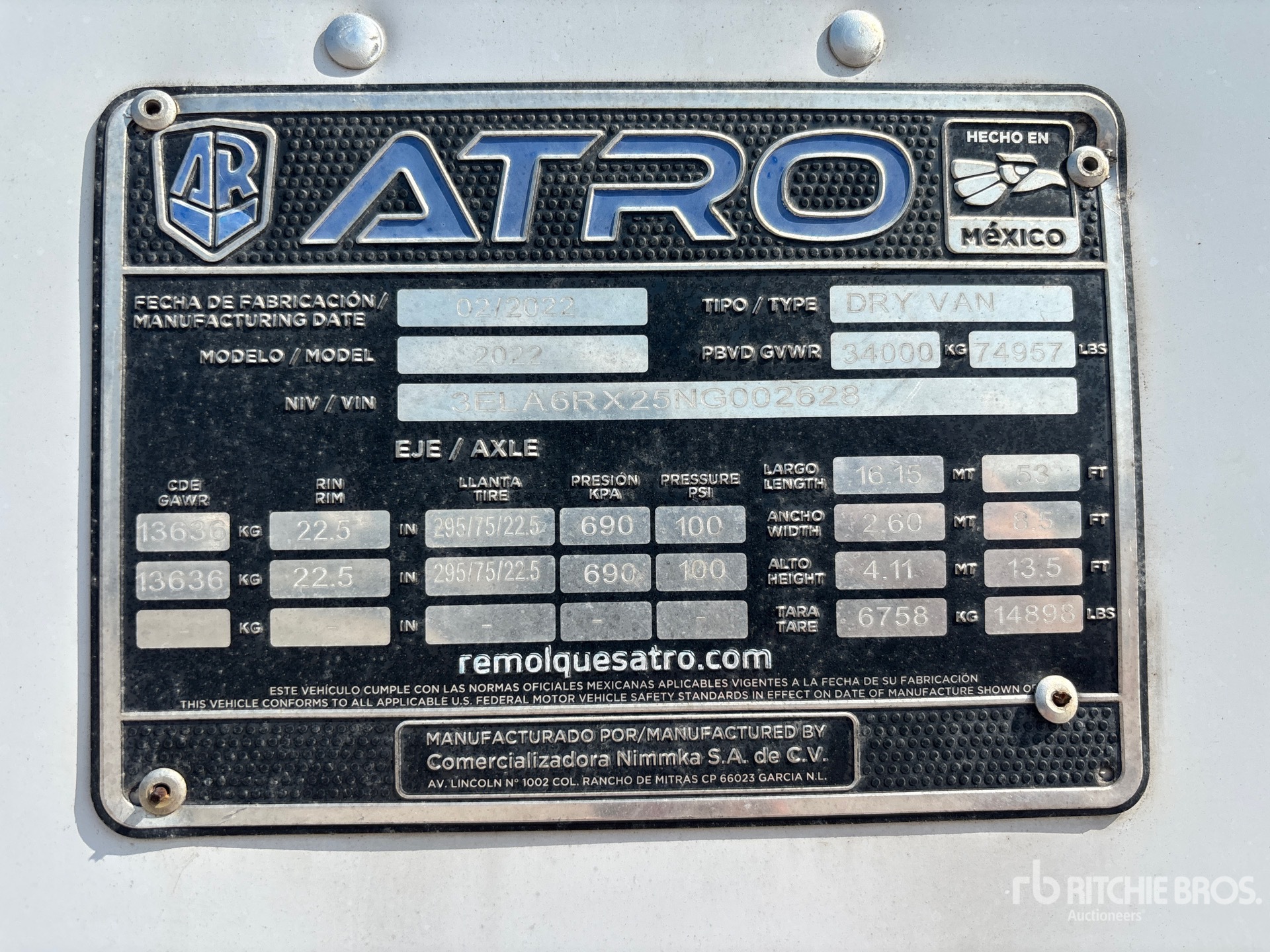 2022 Atro 53 FT X 102 IN T/A