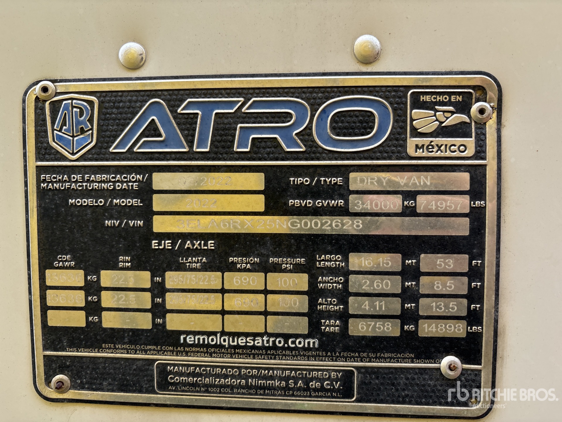 2022 Atro 53 FT X 102 IN T/A