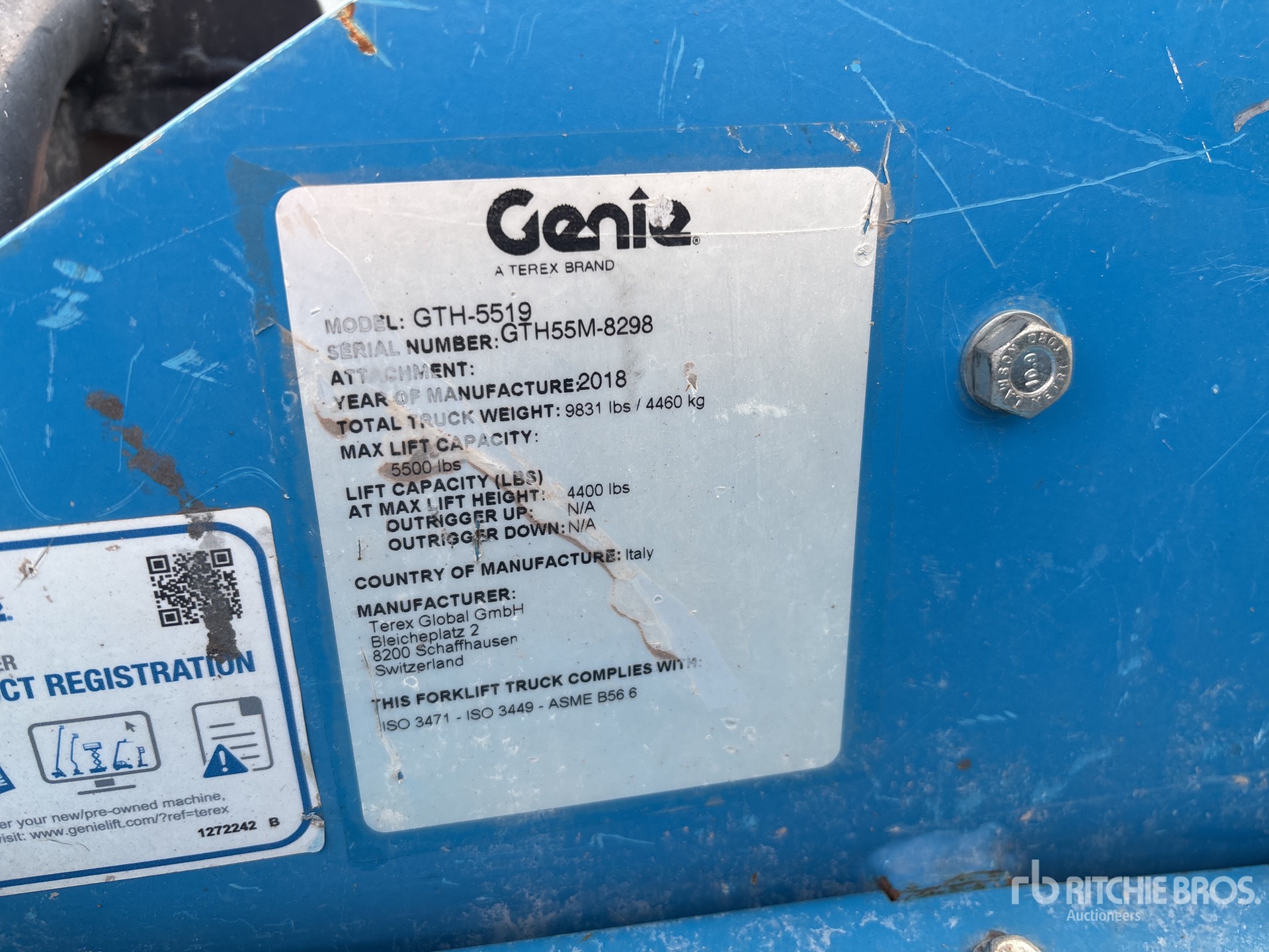 2018 Genie GTH-5519