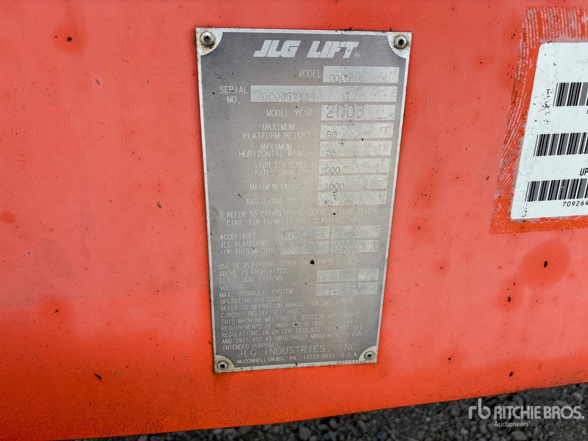 2003 JLG 800A
