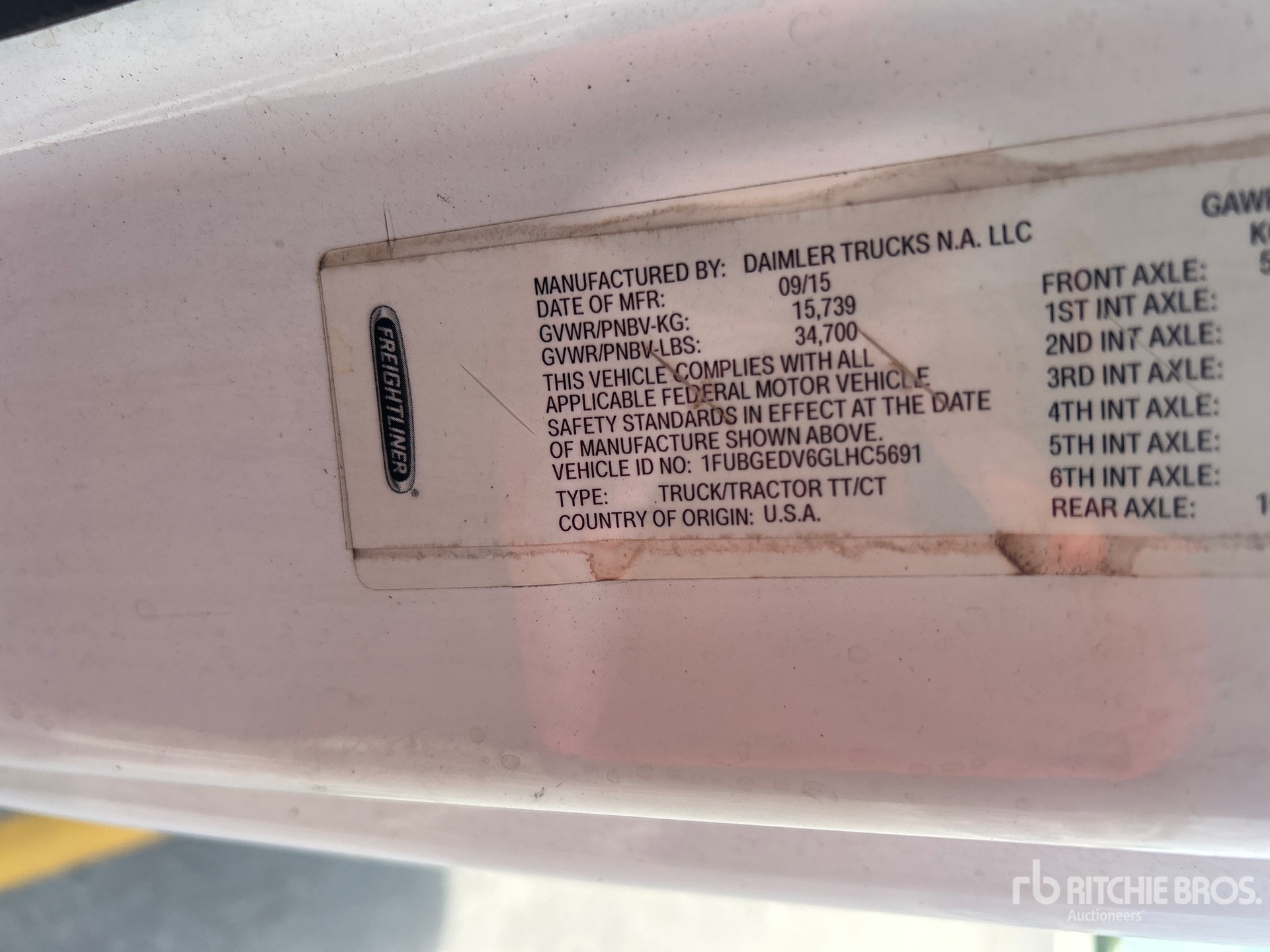 2016 Freightliner CASCADIA 125