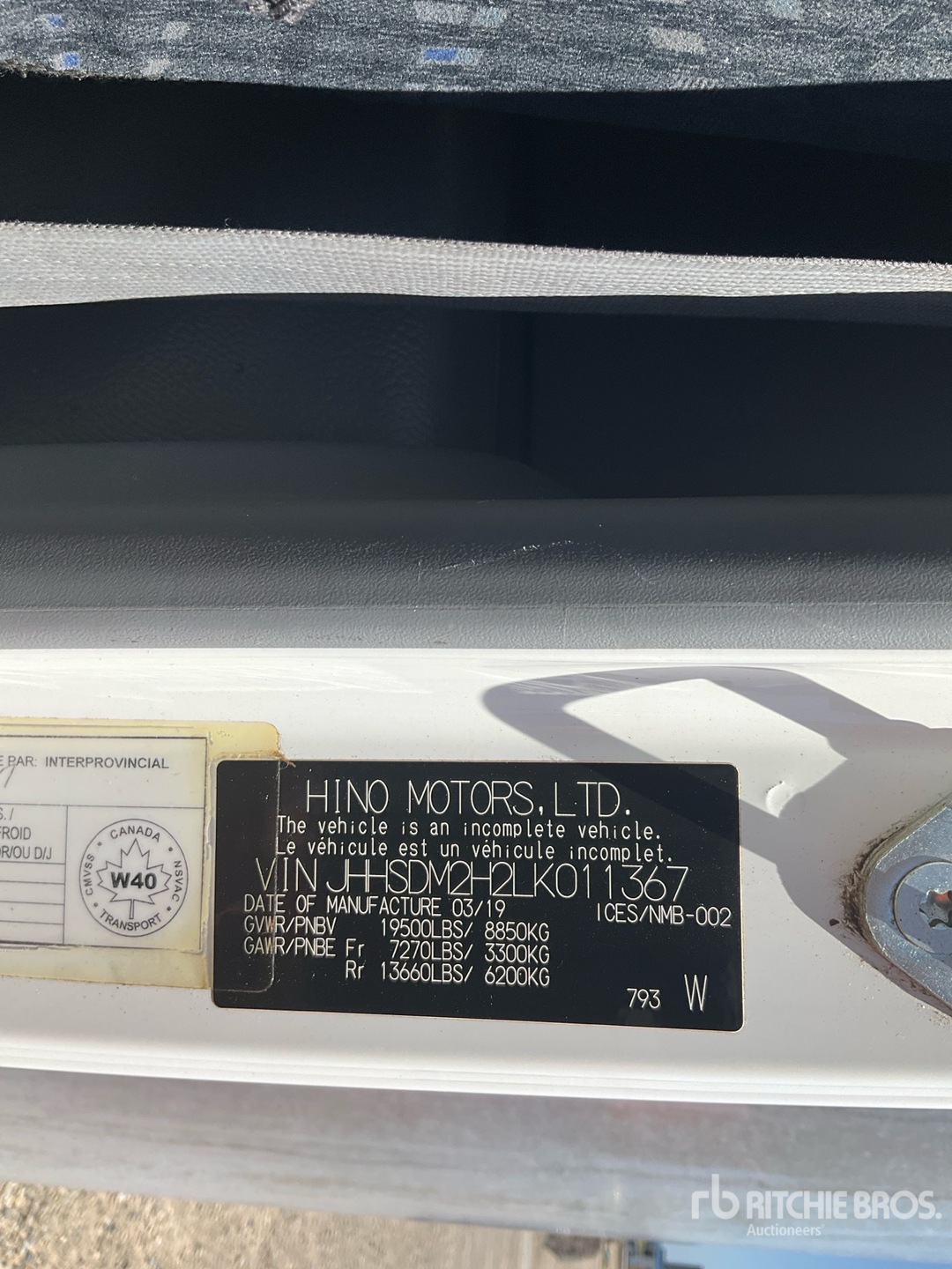 2020 Hino 195