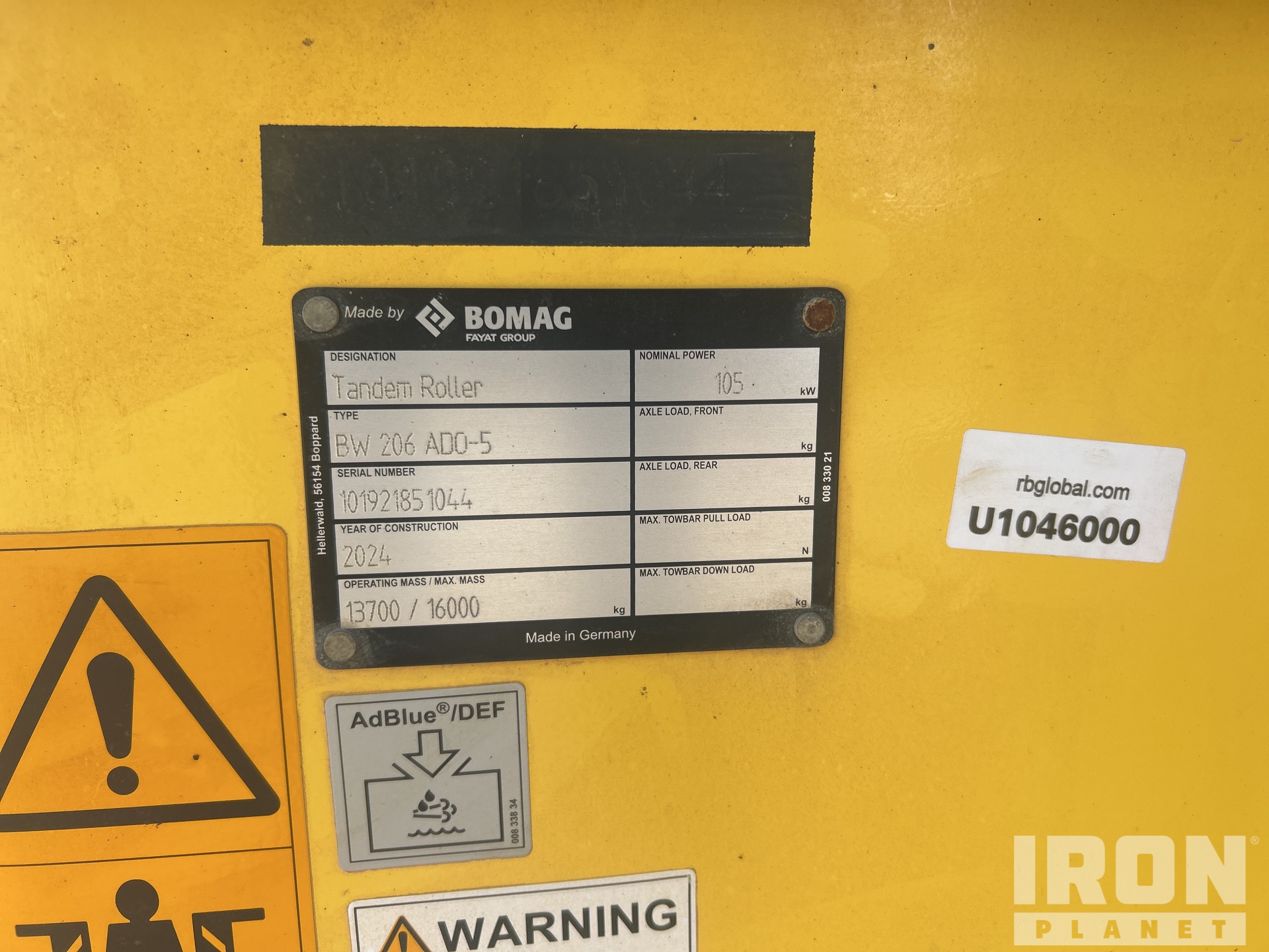 2024 Bomag BW 206 AD0-5