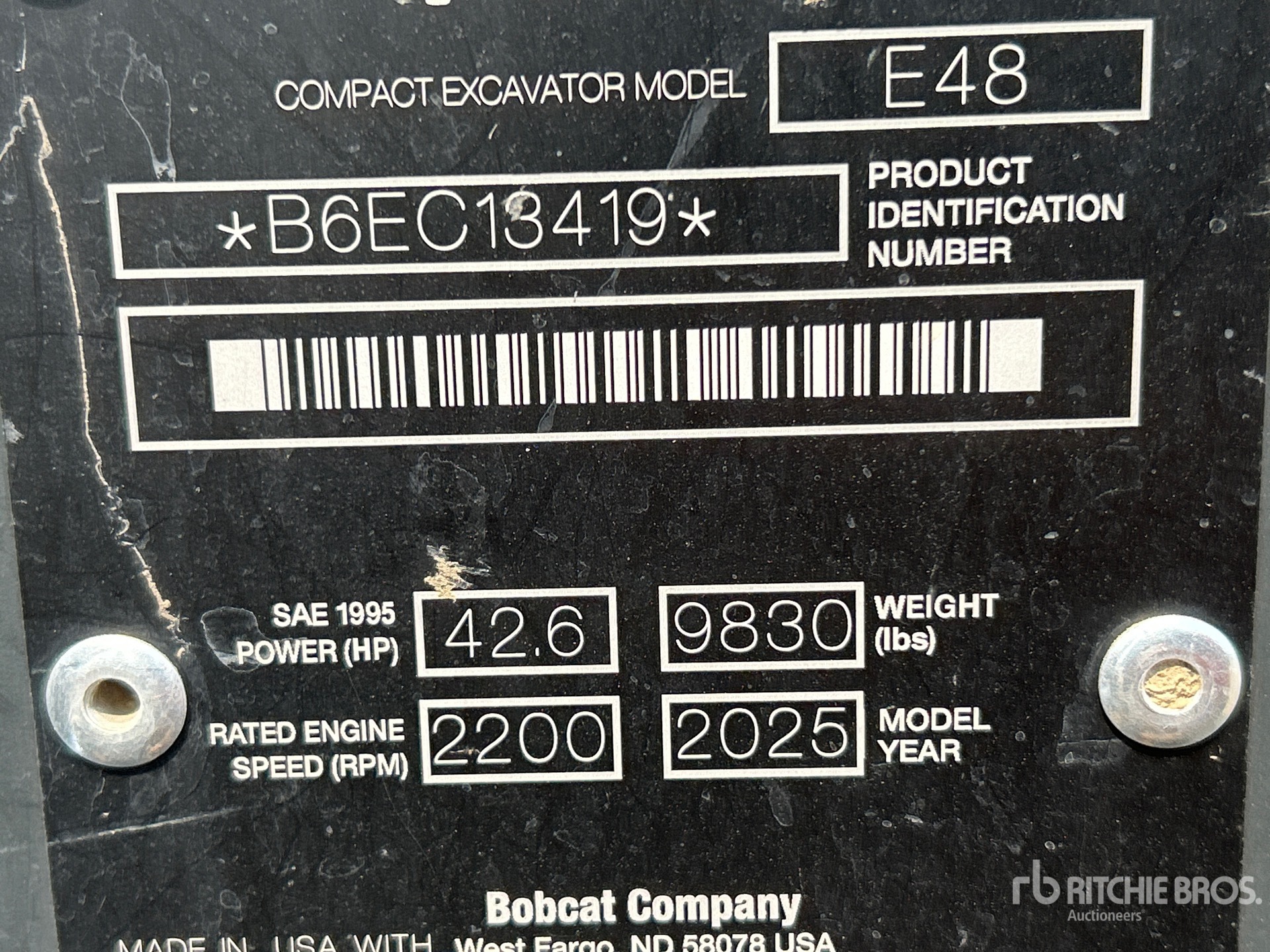 2025 Bobcat E48