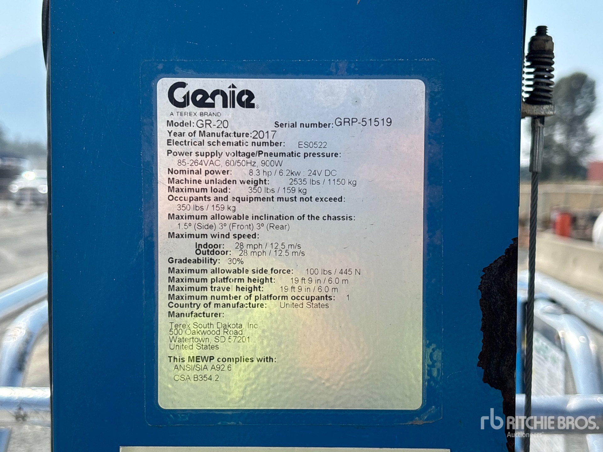 2017 Genie GR20