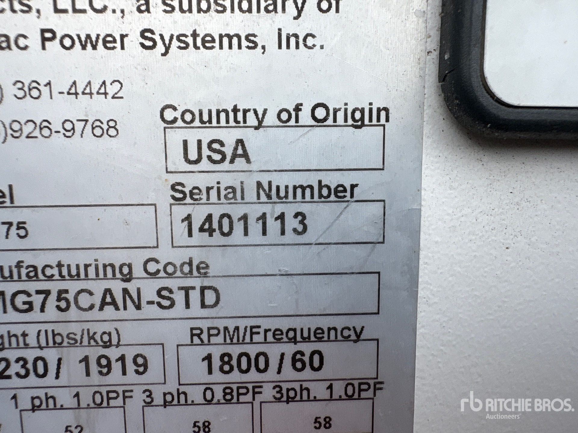 2014 Magnum MMG75