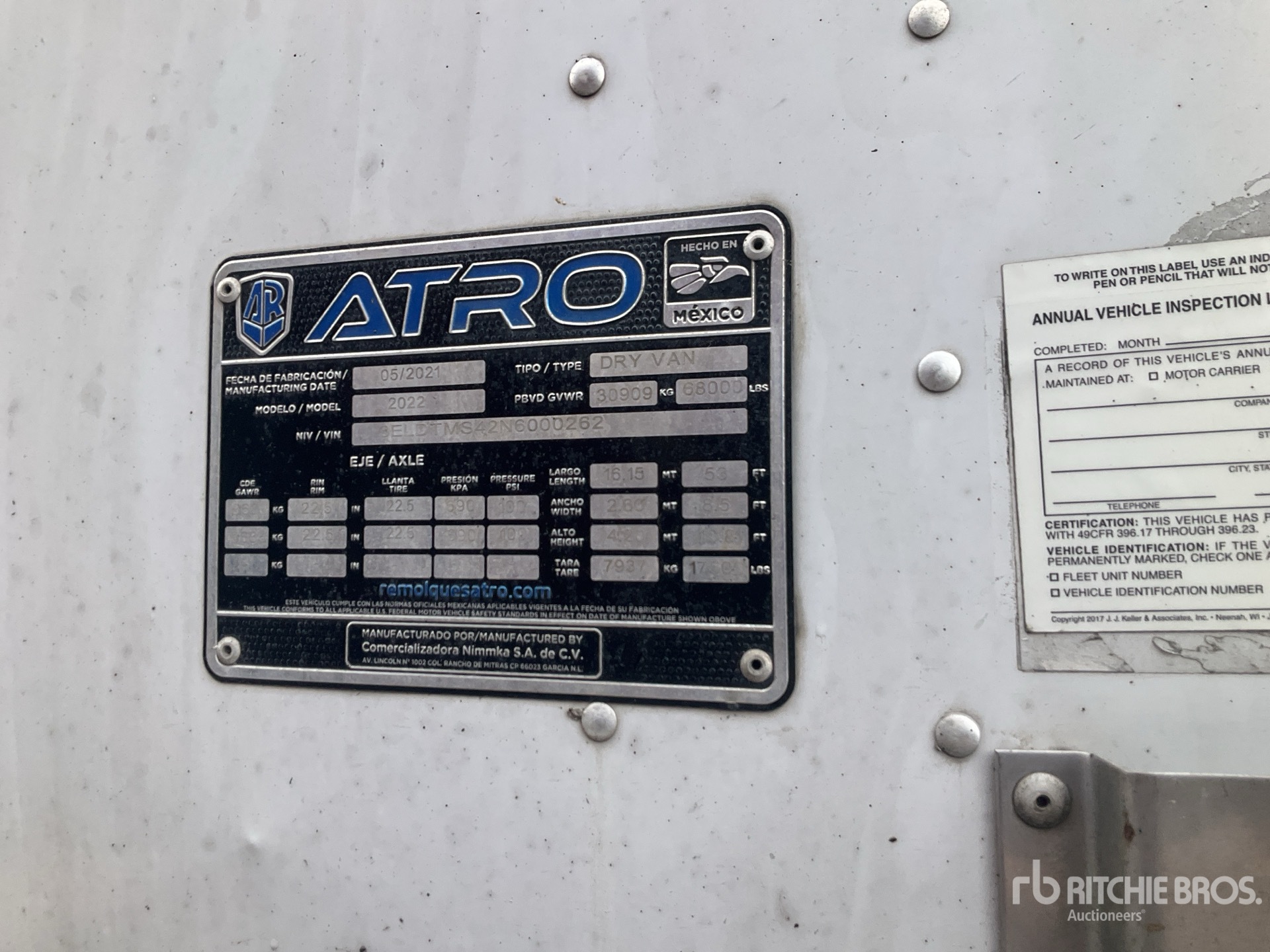 2022 Atro 53 ft x 102 in T/A