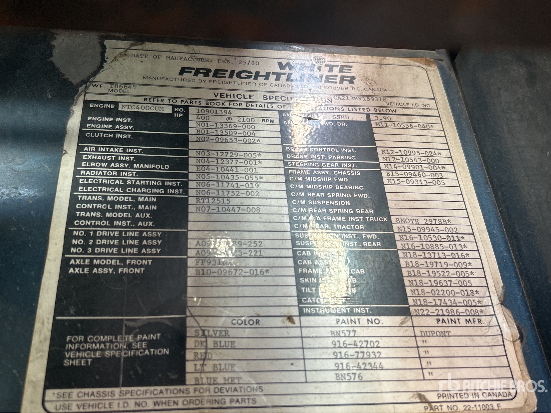 1980 Freightliner T8664T