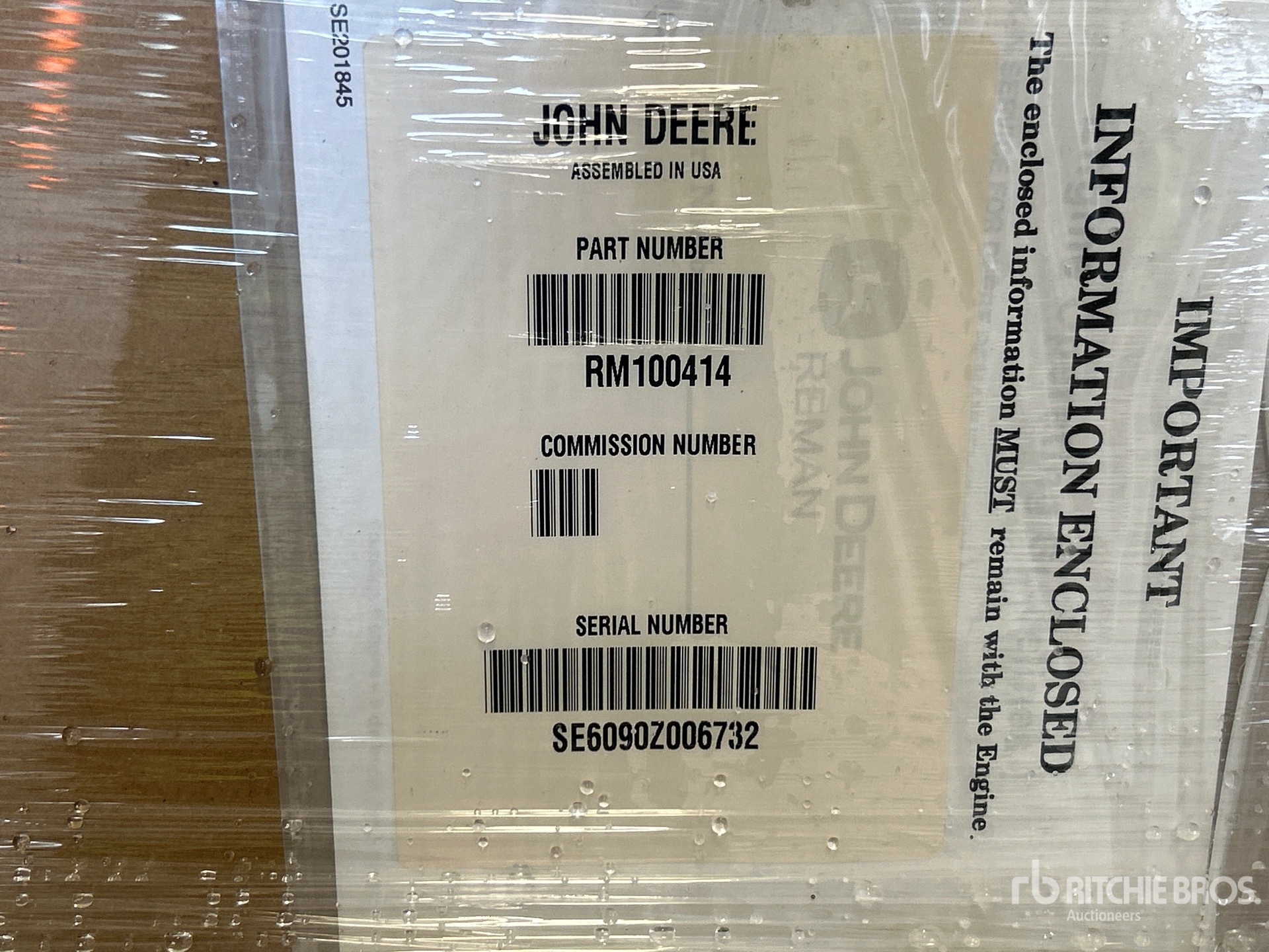 John Deere COMPLETE REMANUFACTURED - FITS  ...