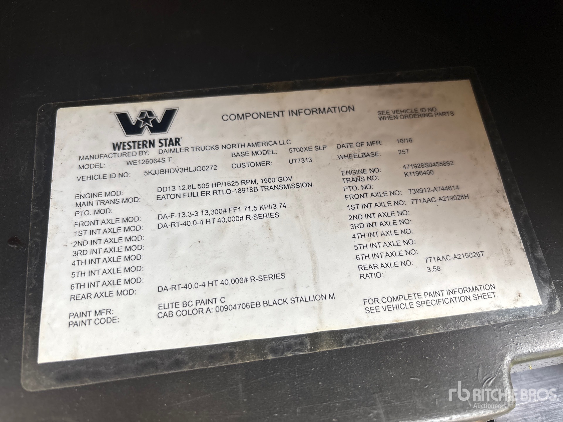 2017 Western Star 5700XE