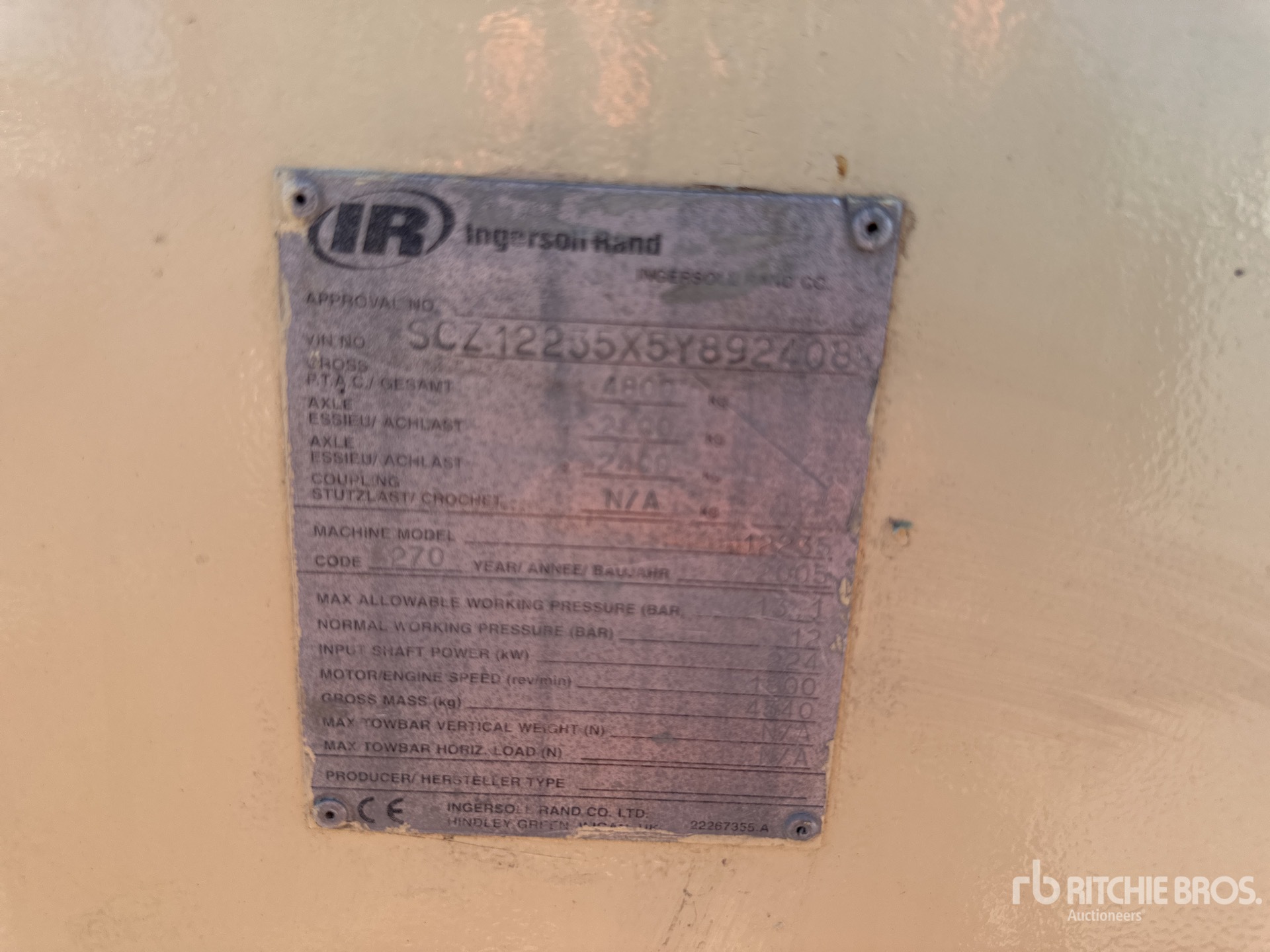2005 Ingersoll Rand 12/235