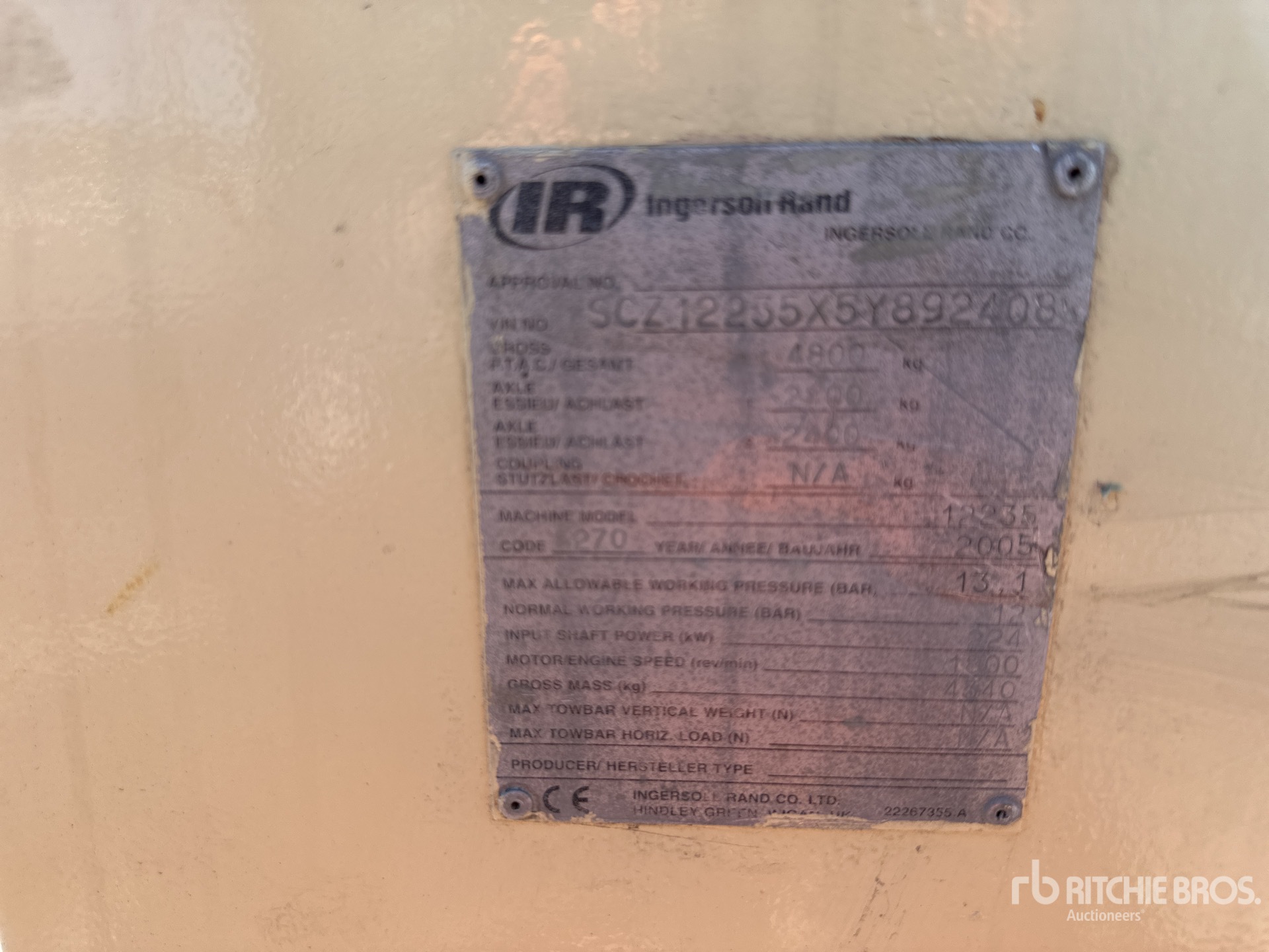 2005 Ingersoll Rand 12/235