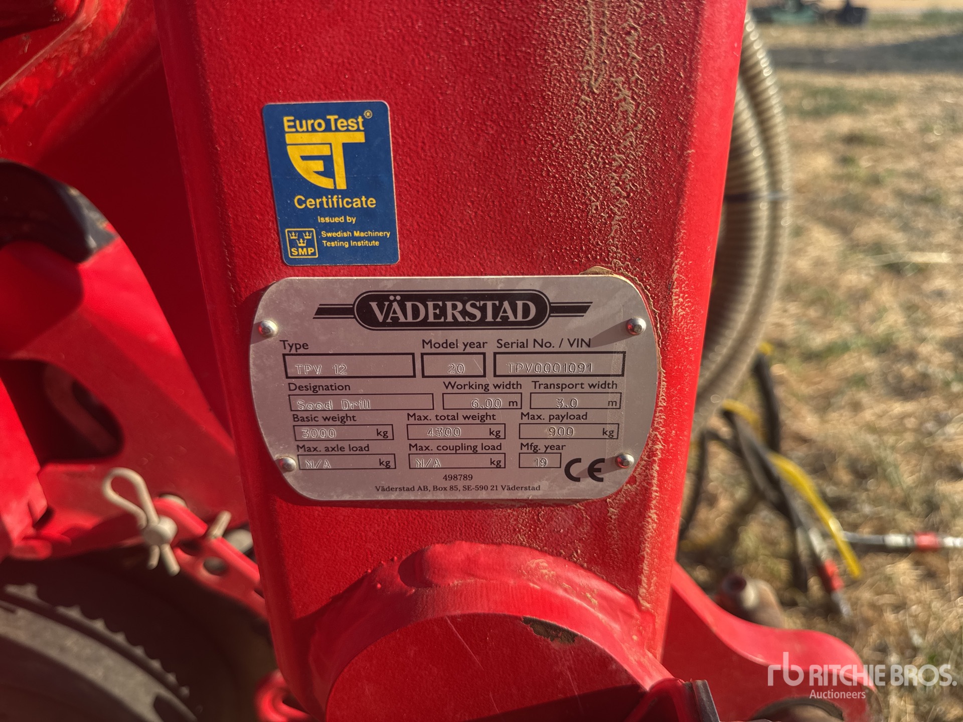 2019 Vaderstad TEMPO TPV 12
