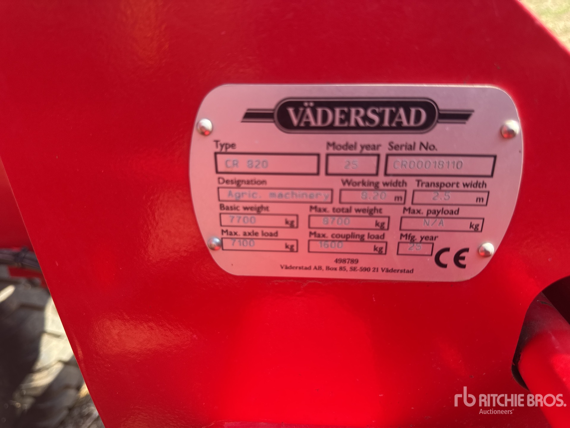 2025 Vaderstad CARRIER 820