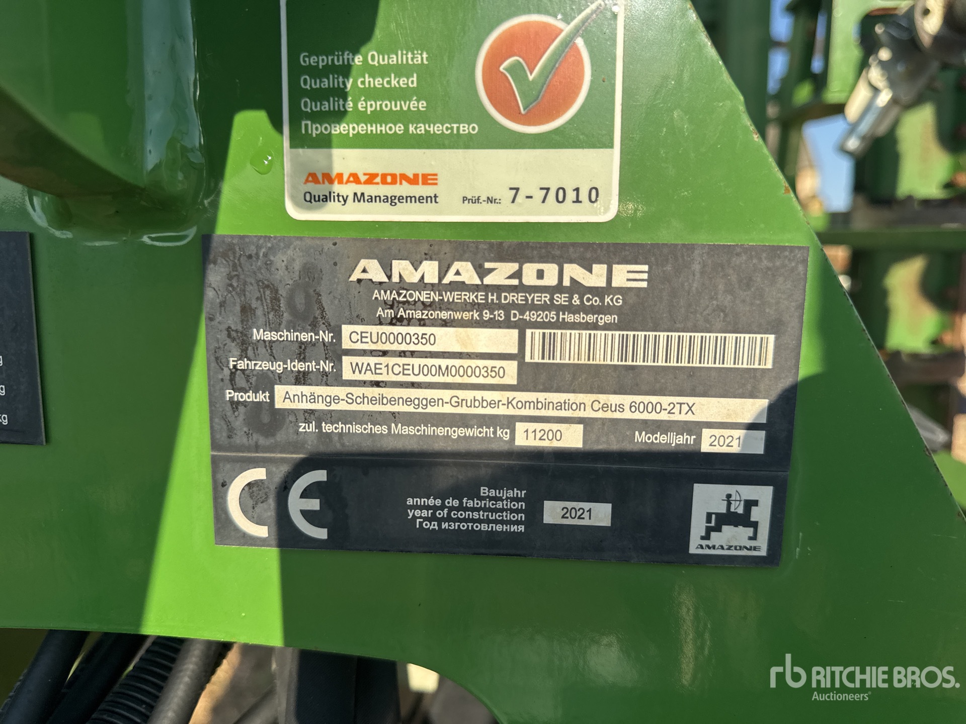 2021 Amazone CEUS 6000-2TX S