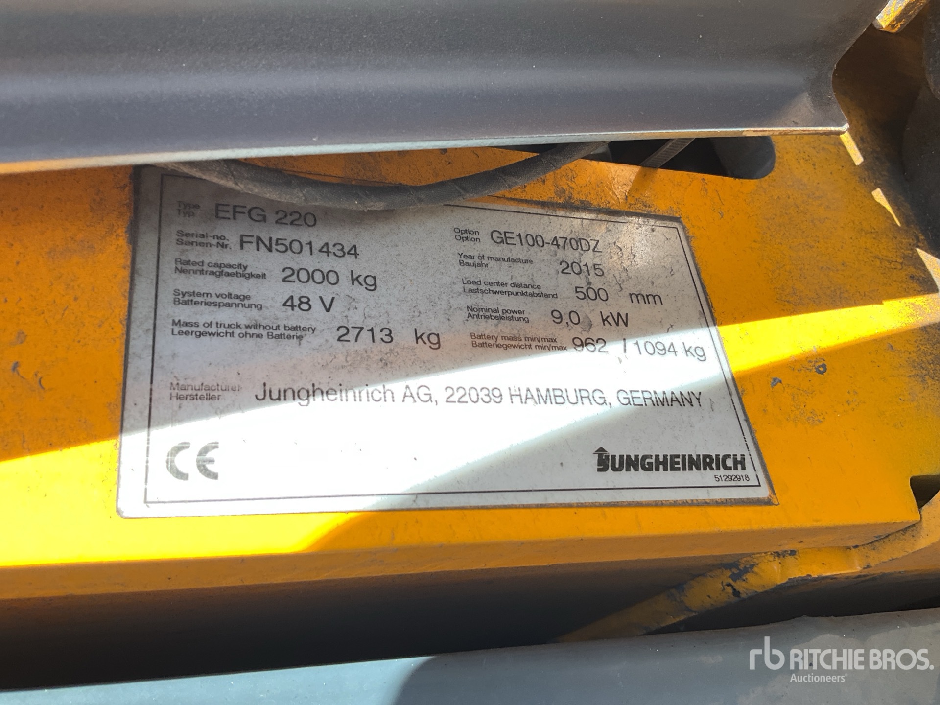 2015 Jungheinrich EFG220