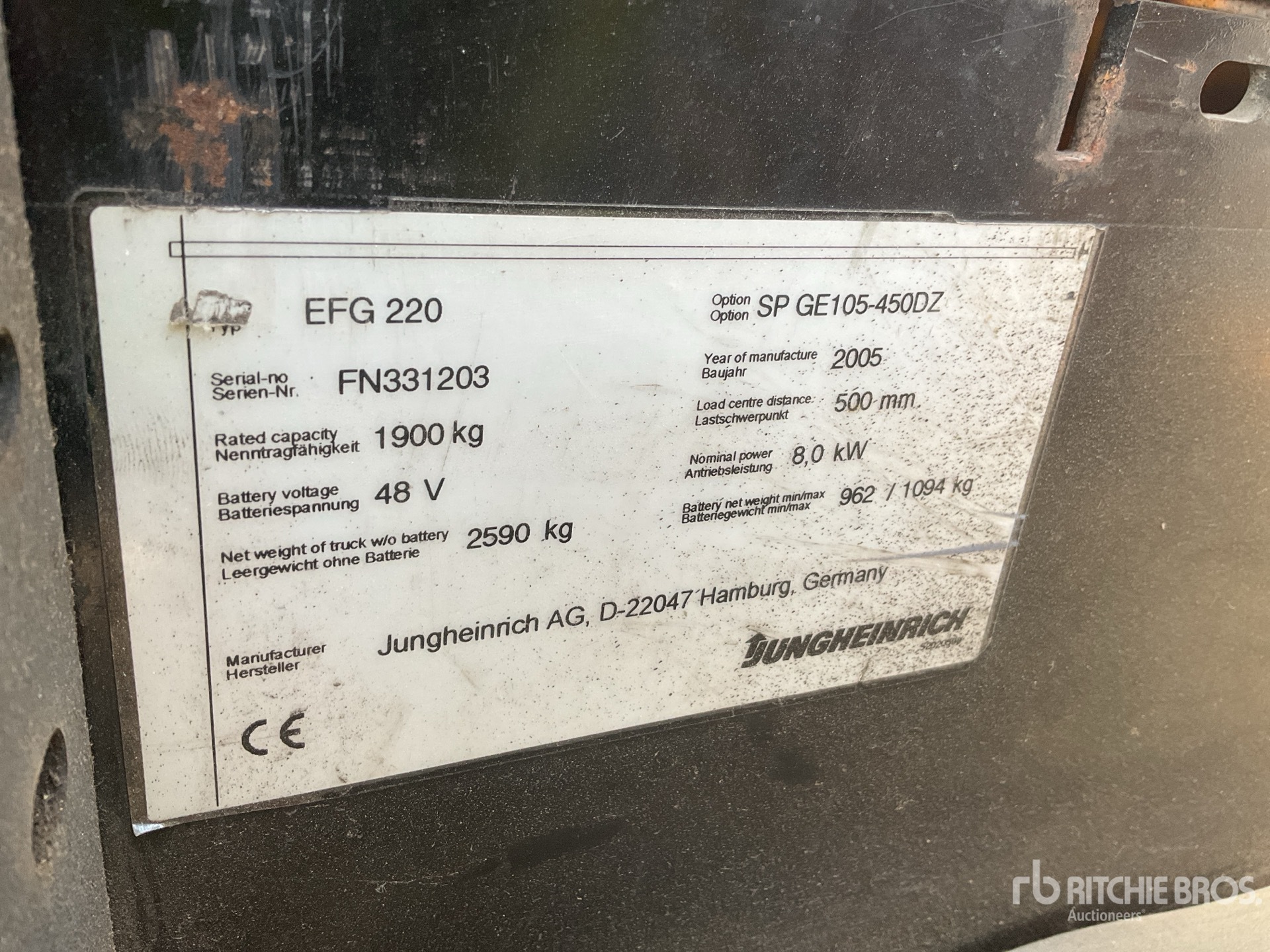 2005 Jungheinrich EFG220