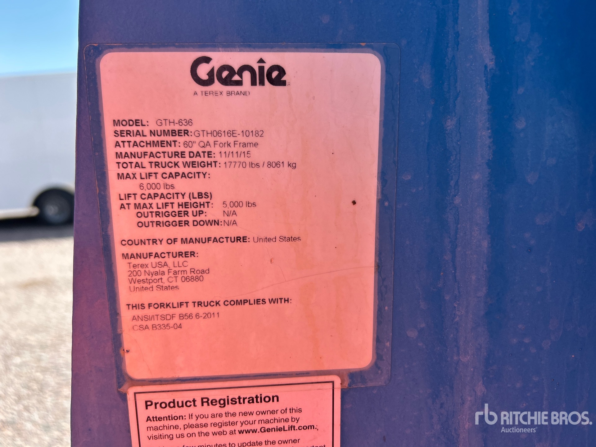 2016 Genie GTH-636