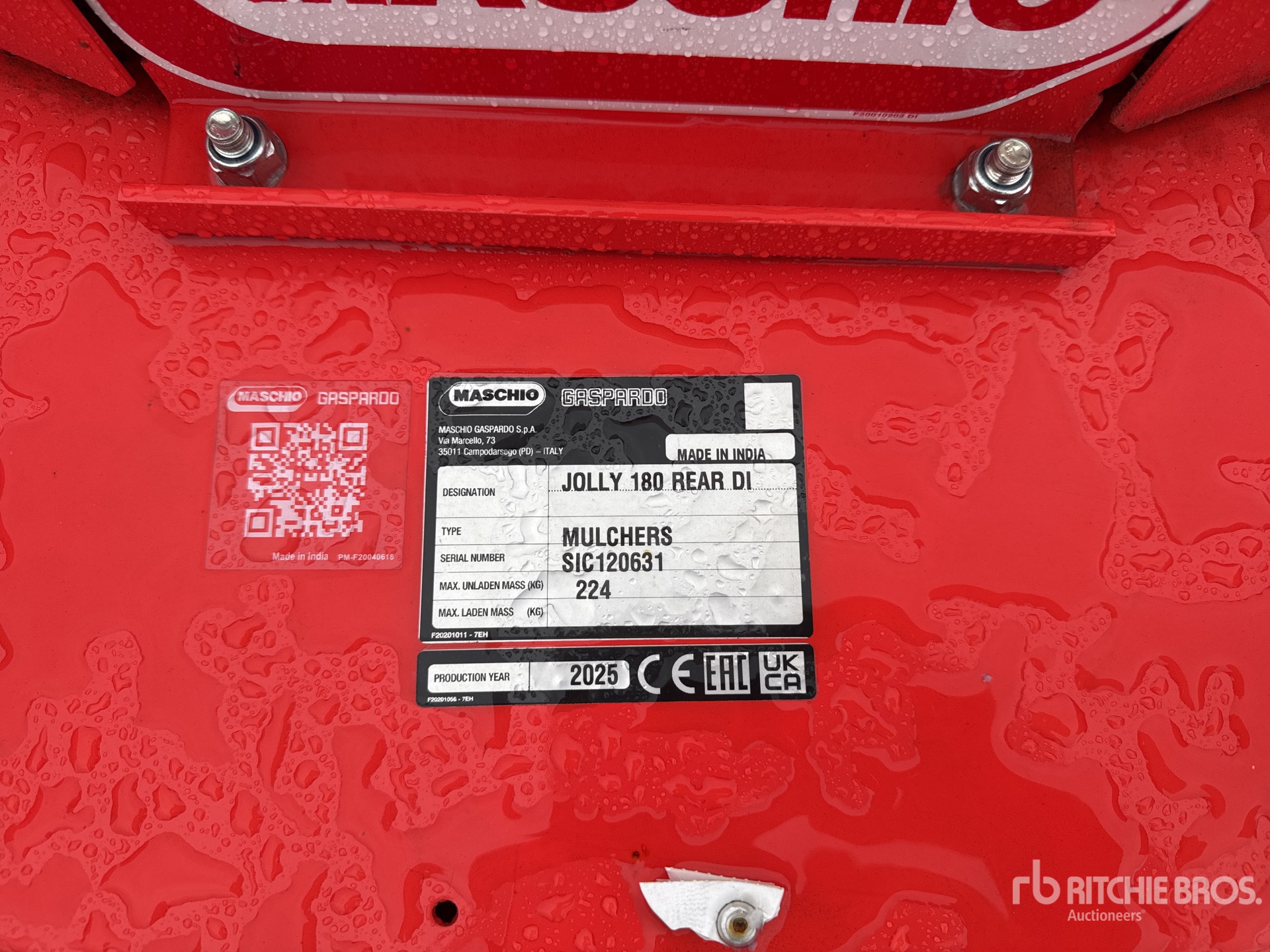 2025 Maschio JOLLY 180 REAR