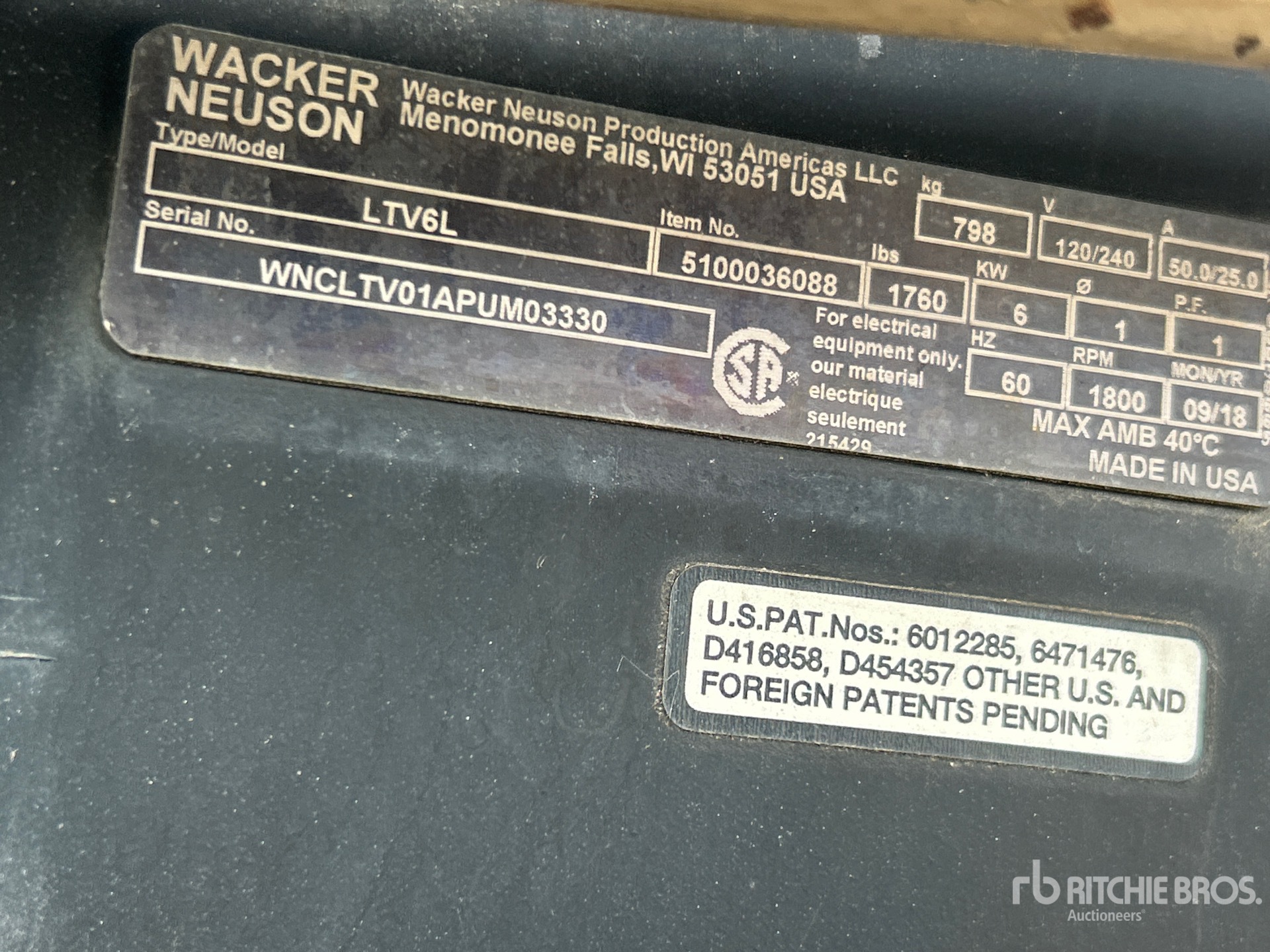2018 Wacker Neuson LTV6