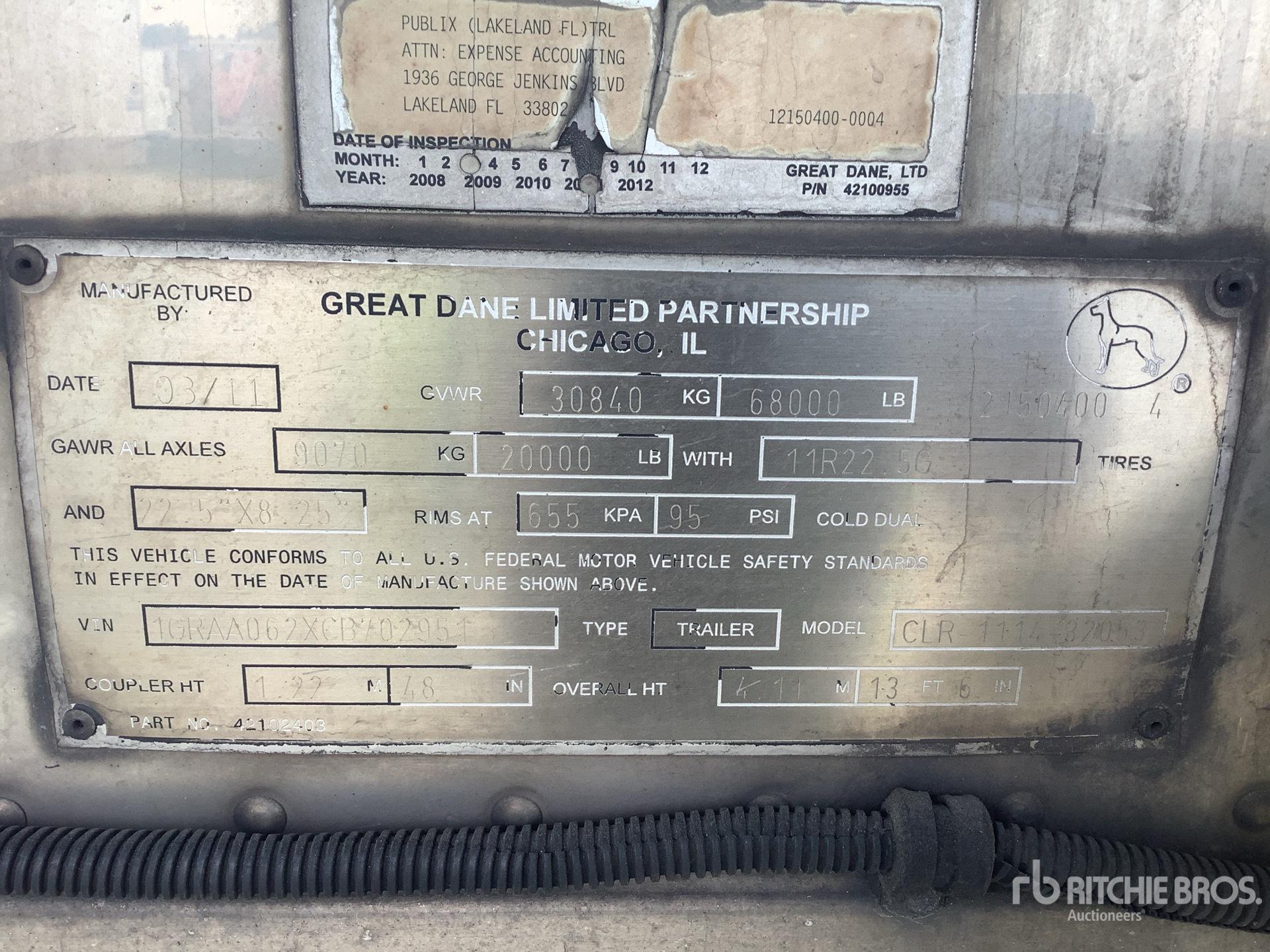 2012 Great Dane CLR-1114-32053