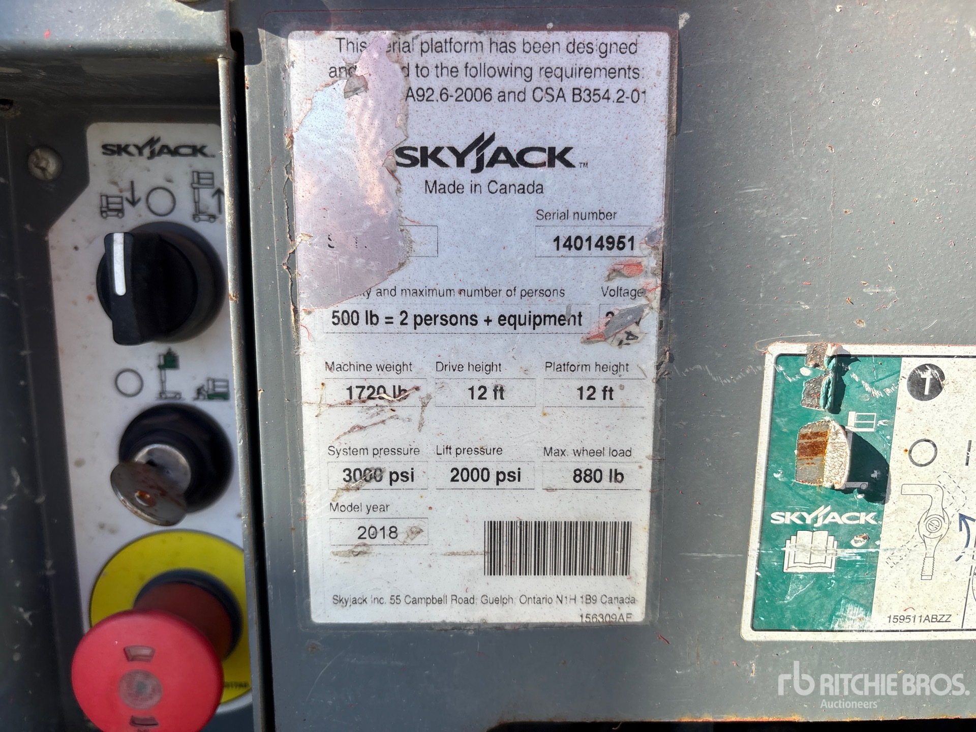 2018 Skyjack SJ12