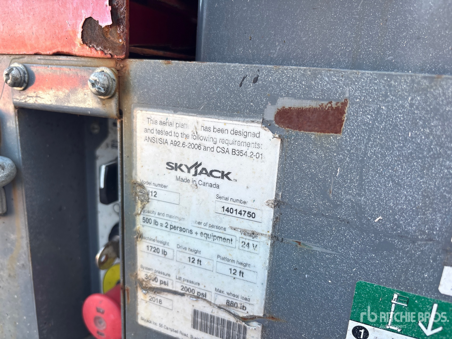 2018 Skyjack SJ12