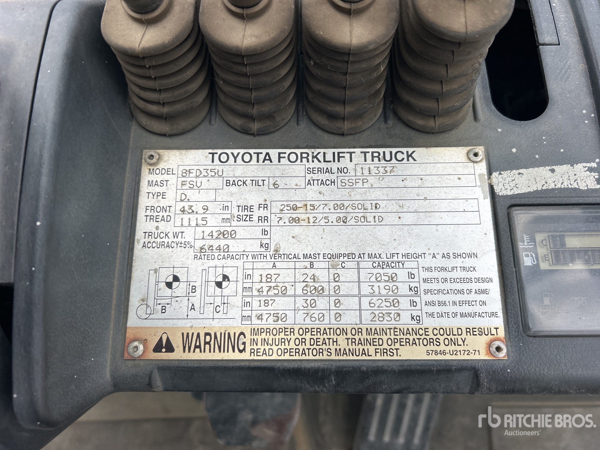 2016 Toyota 8FD35U