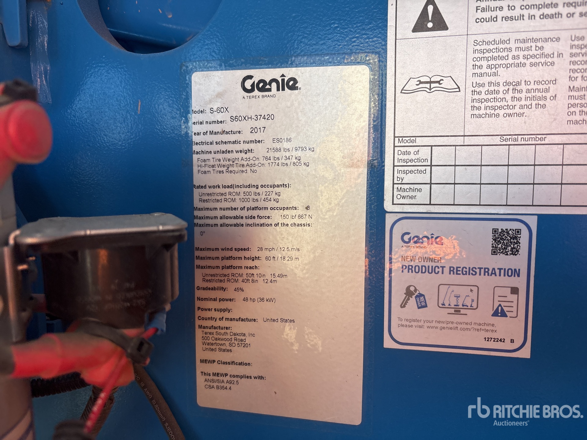 2017 Genie S-60X