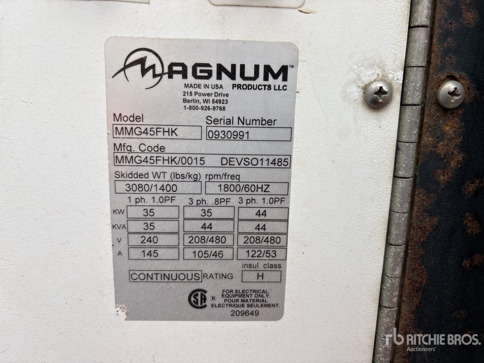 2009 Magnum MMG45FHK