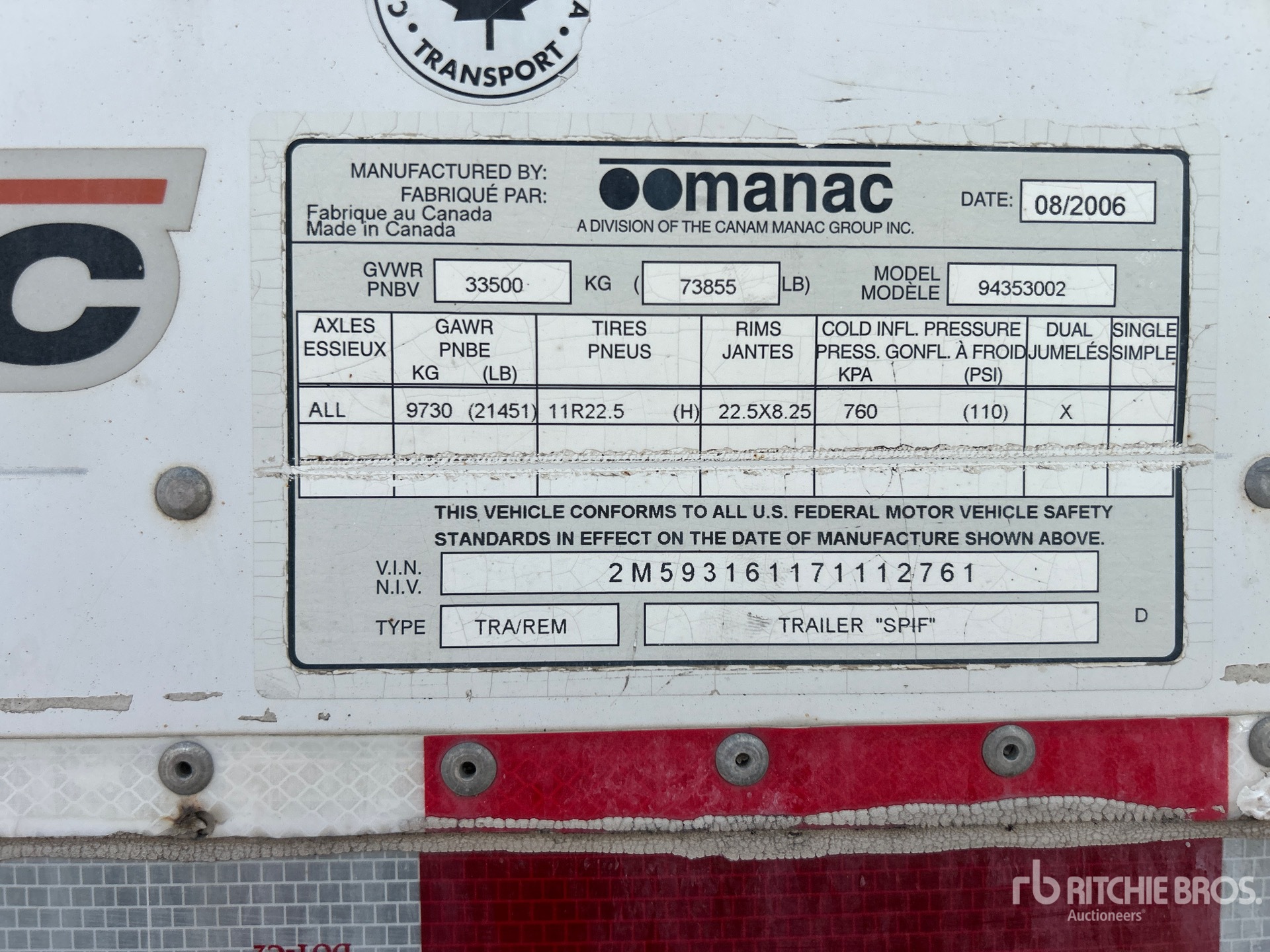 2007 Manac 94353002