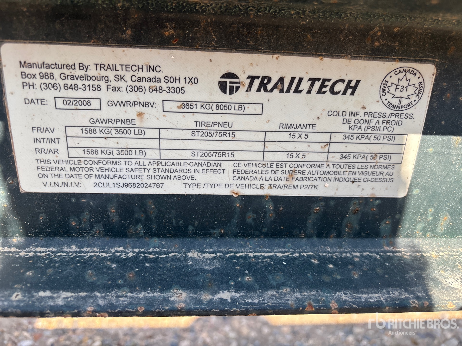 Trailtech 18 ft T/A